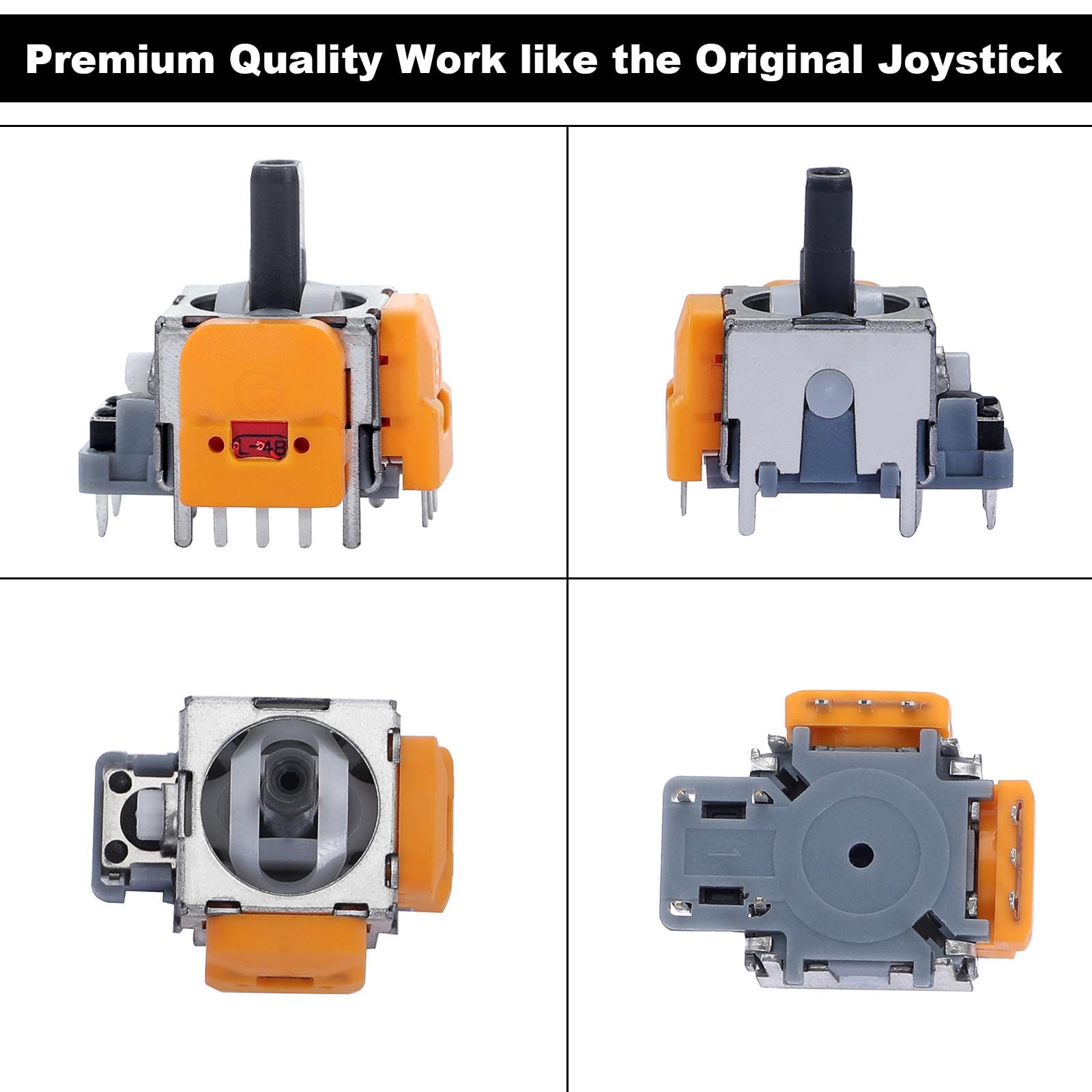 4 Pack Hall-Effect Joysticks Replacement for PS5 DualSense Controller - 3D Analog Sensor Thumbsticks with Precise Magnetic Sensing | Compatible with PlayStation 5 Controller | Perfect for Gaming, FPS, Racing & VR Games