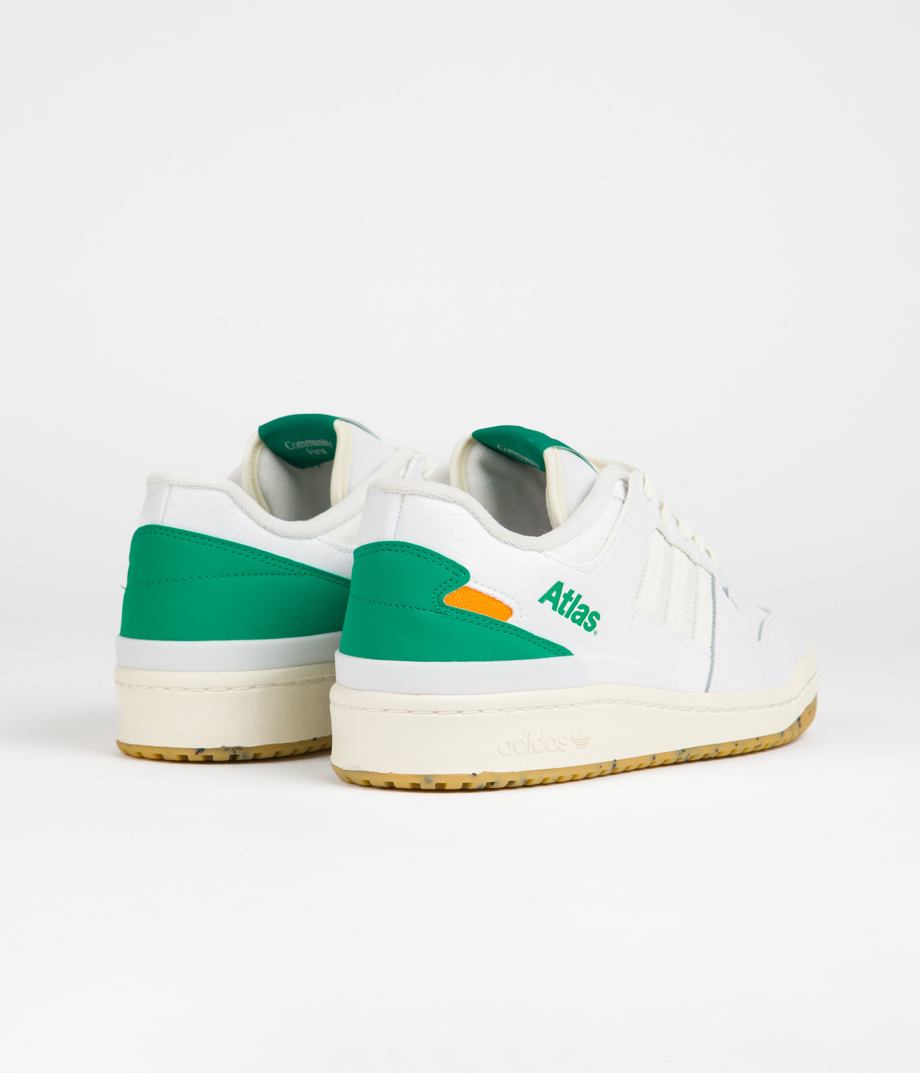 Adidas x Atlas Forum ADV Shoes - Men's White Off White Court Green Sneakers for Running, Gym & Casual Wear