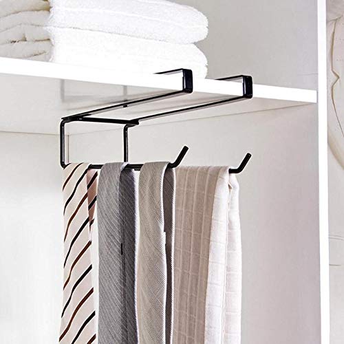 Durable Black Hanging Tissue Holder - Bathroom & Kitchen Toilet Paper Roll Dispenser, Towel Rack & Cabinet Door Hook for Home Organization (Black) - Perfect for Small Spaces, Apartments & RVs