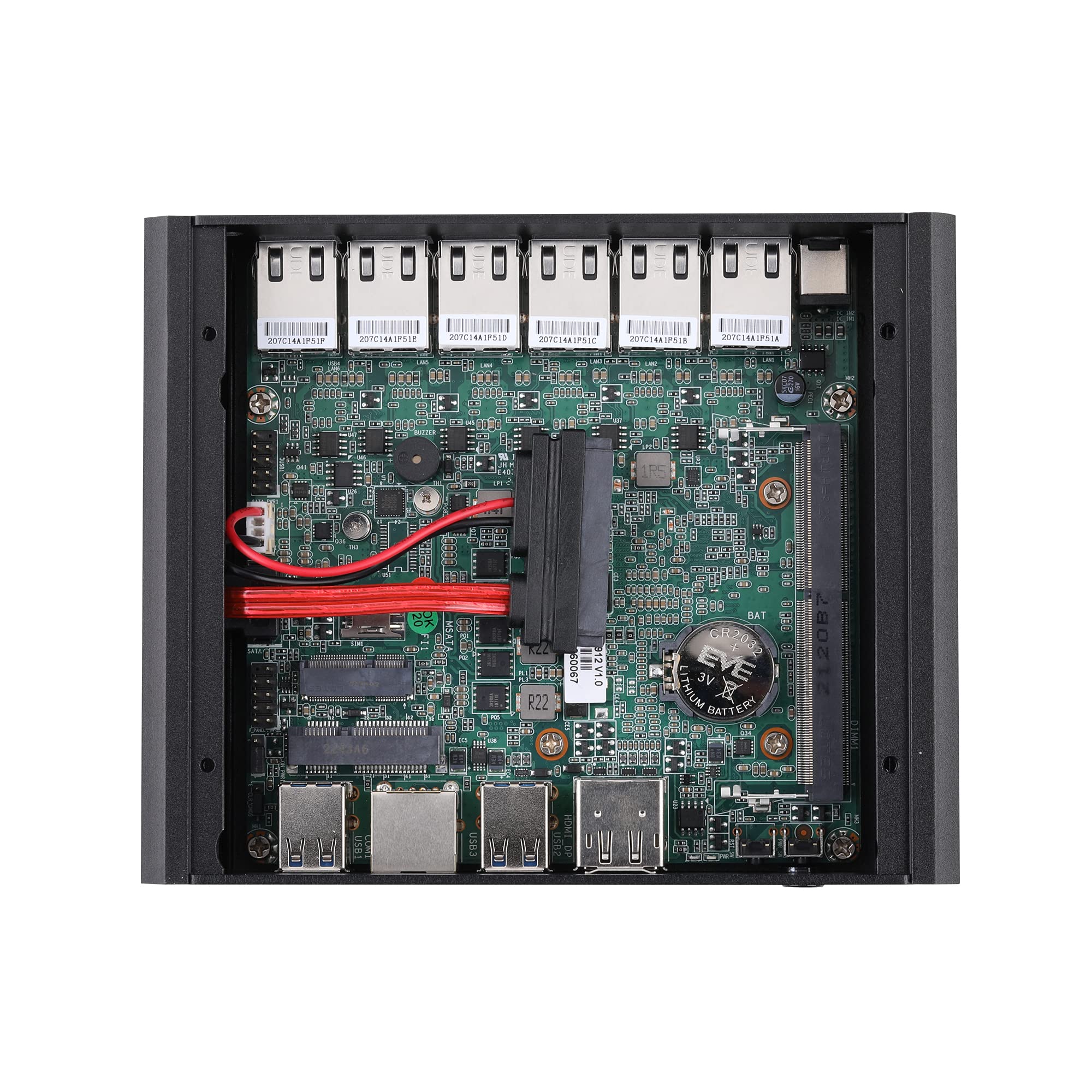 Dual Core Firewall Mini PC - 4305U 2.2GHz, 6 Gigabit LAN, Fanless for Home/Office Network Security
