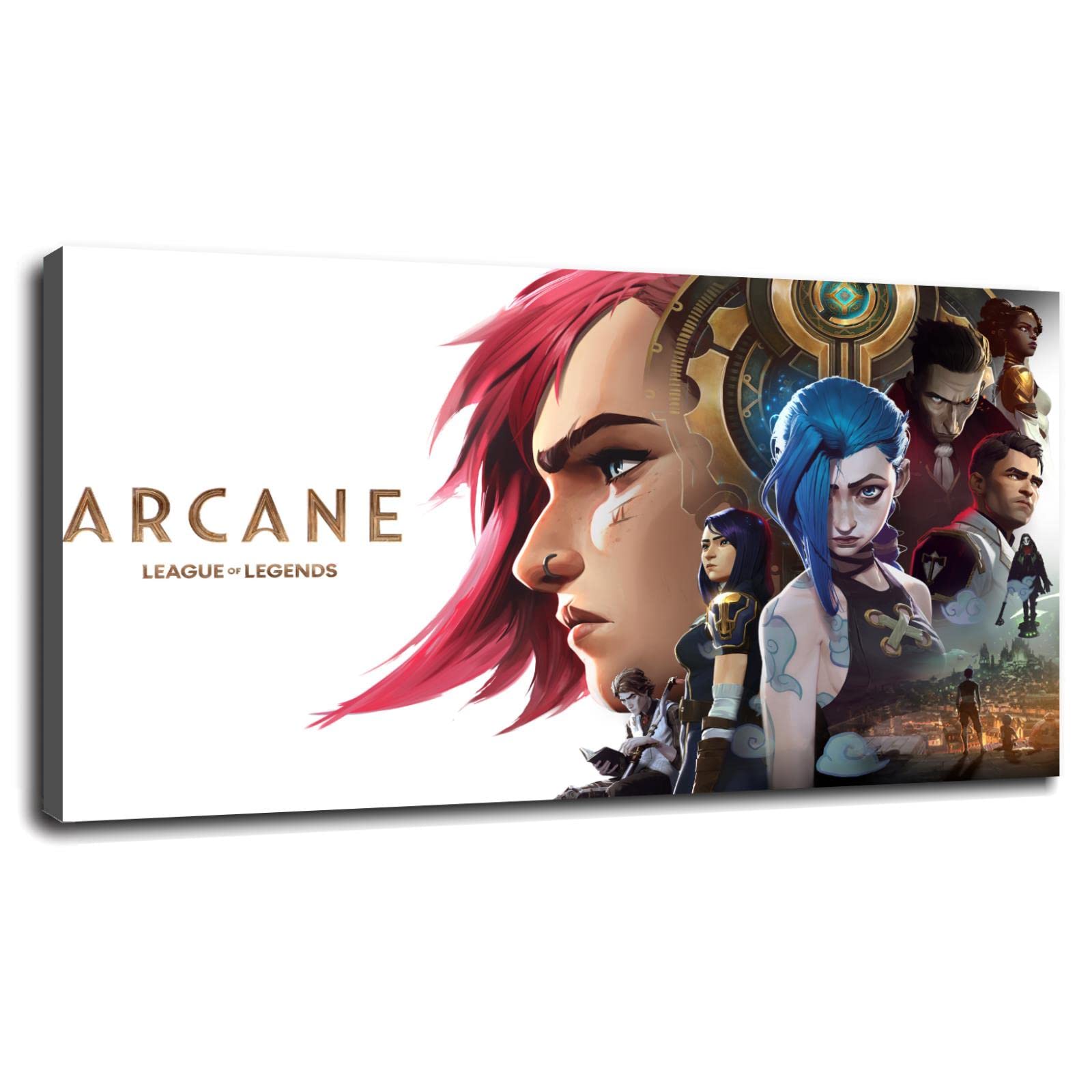 Arcane Poster - Jinx Wall Art Canvas Print 36x20 Inches Framed for Home, Office & Cinema Decor | Perfect for Gifts, Gaming Rooms & Themed Parties