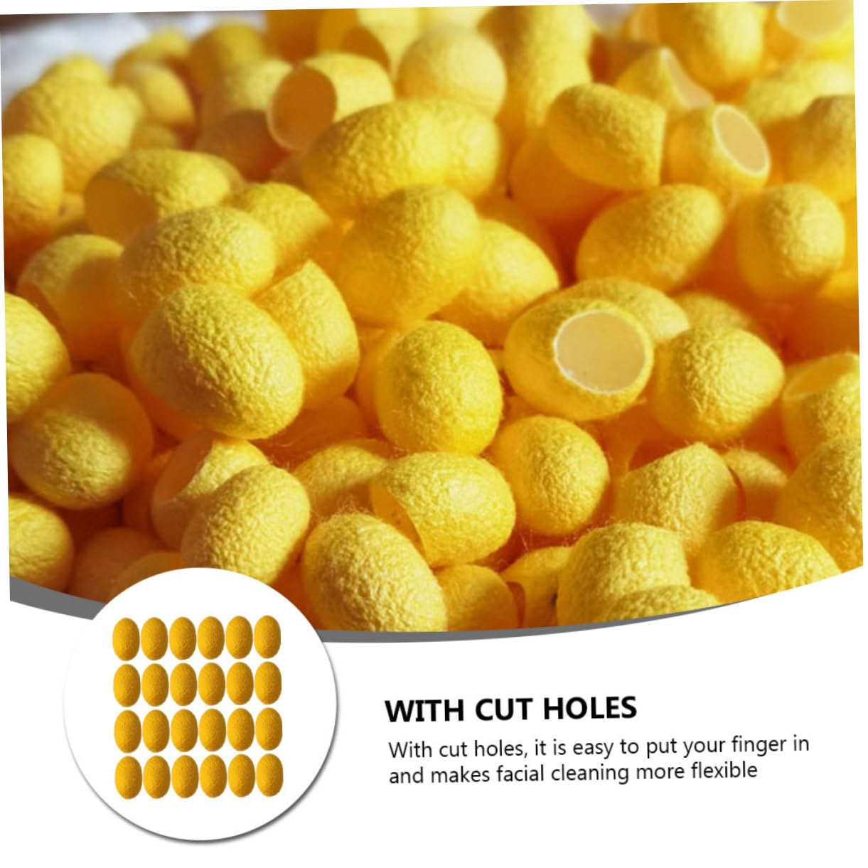 50 Pcs Blackhead Remover Silk Balls - Silkworm Cocoon Facial Cleansing Balls for Exfoliating, Wrinkle Removal & Deep Pore Cleaning - Perfect for Spa, Home Facial & Skincare Routine