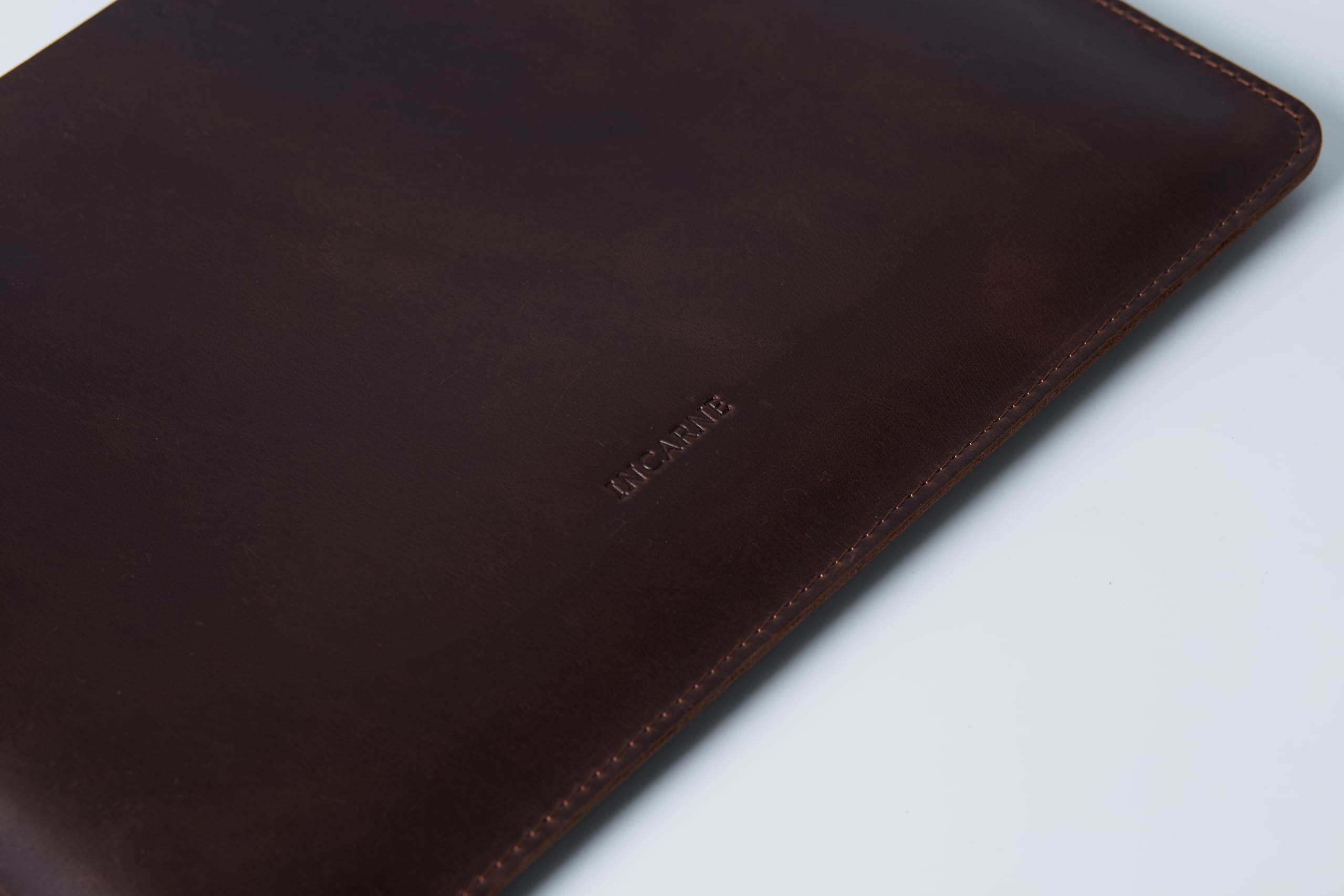 Premium Genuine Leather Laptop Case for MacBook Air & Pro 13 inch - INCARNE Brown Leather Sleeve Protector | Perfect for Business, Travel & College Use