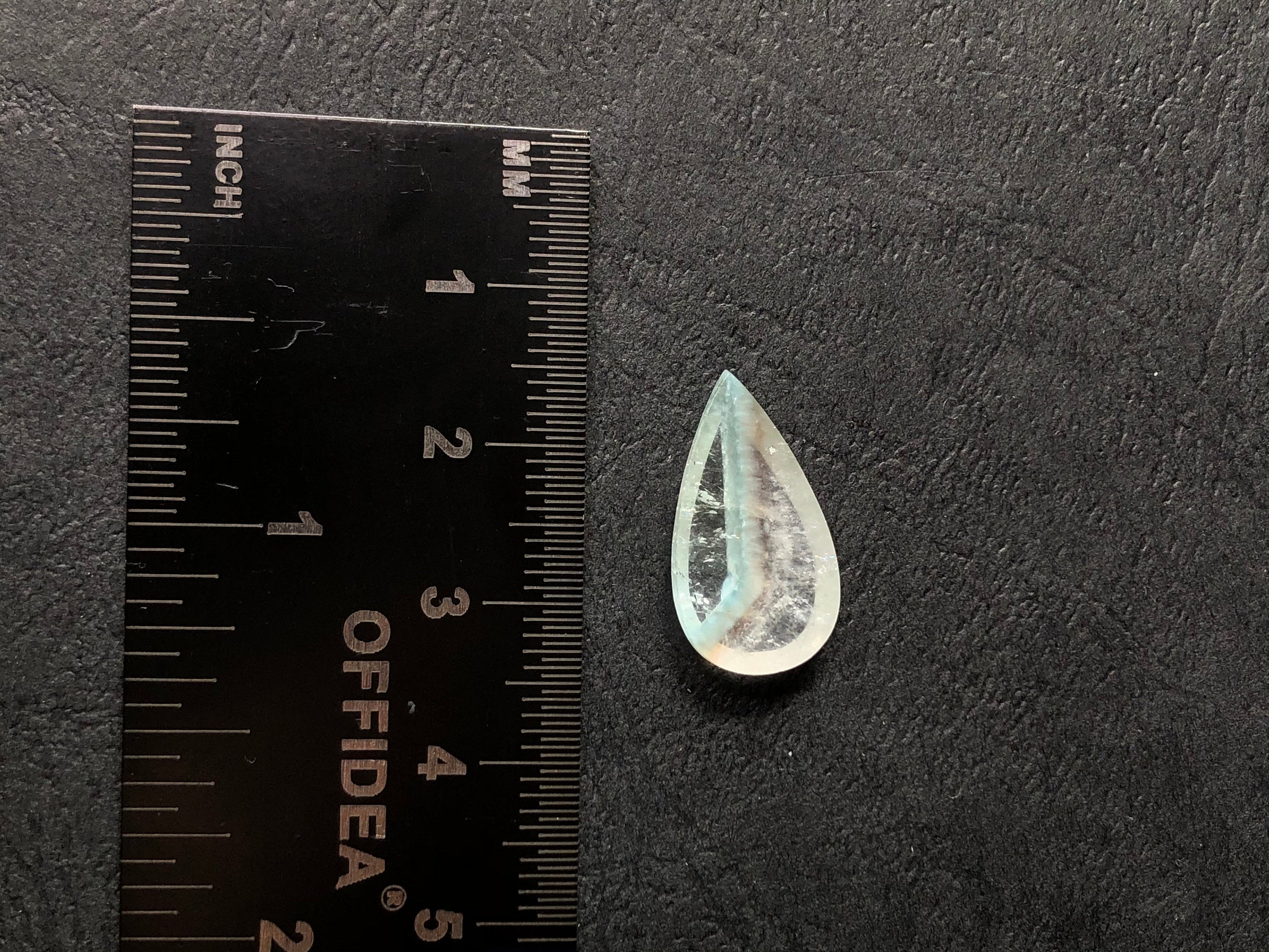 GILALITE Cabochon Gemstone - Medusa Paraiba Quartz Striped Teardrop for Jewelry Making (43882) | Perfect for Pendants, Earrings & DIY Craft Projects