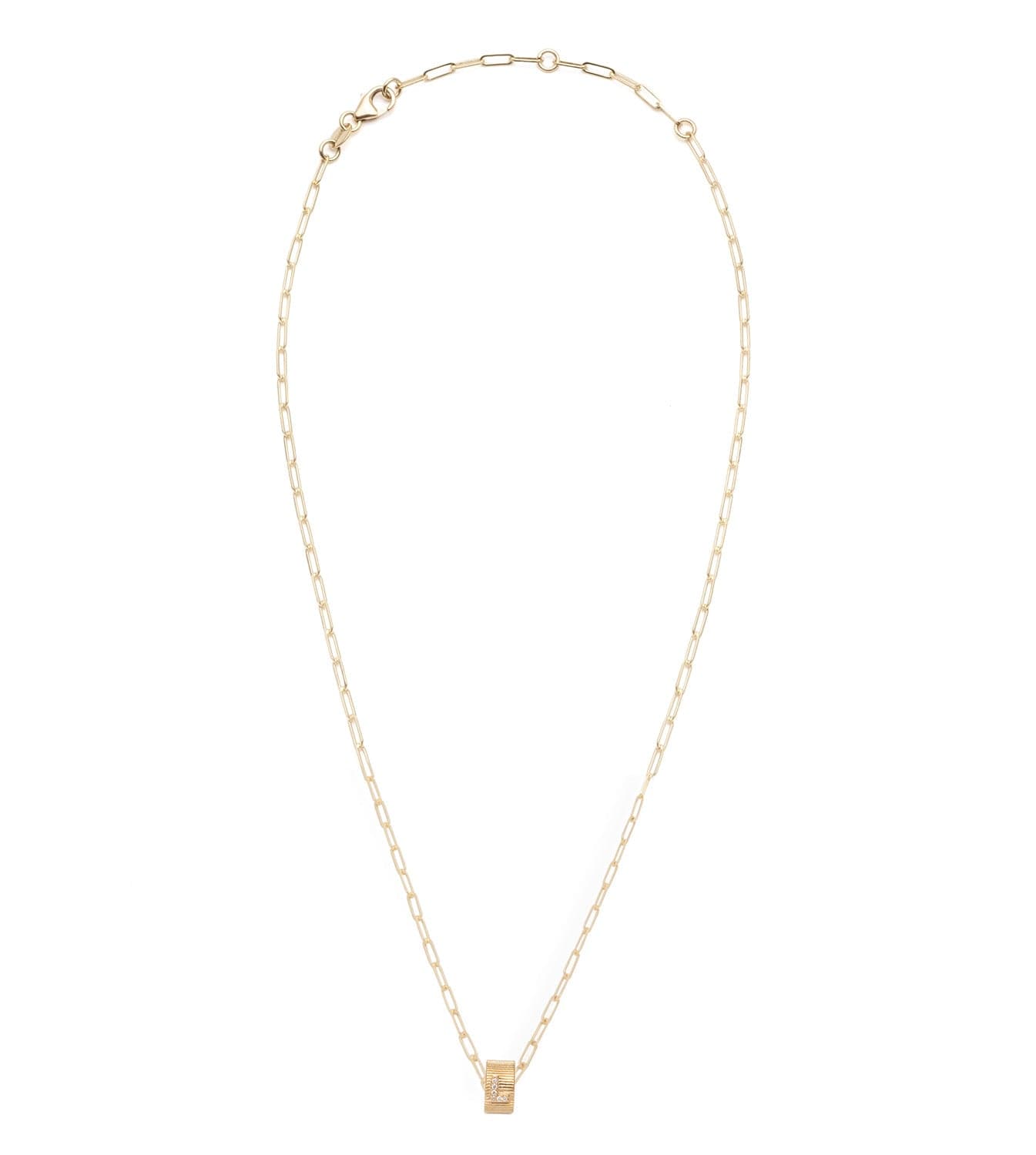Pave Diamond Initial Necklace - Heartbeat Super Fine Clip Chain | Personalized Jewelry for Women, Gift for Her, Valentine's Day, Anniversary & Special Occasions