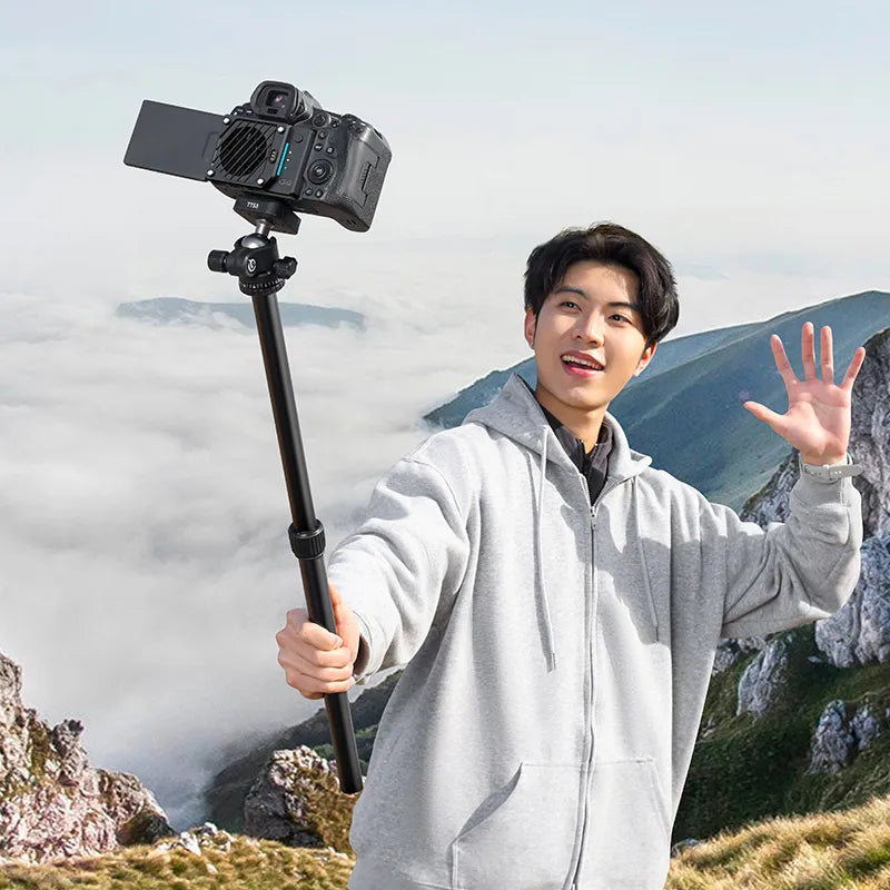 Ulanzi TT53 Compact Travel Tripod with Uka Ball Head - Lightweight Aluminum Alloy for DSLR Cameras - Perfect for Travel, Hiking & Outdoor Photography