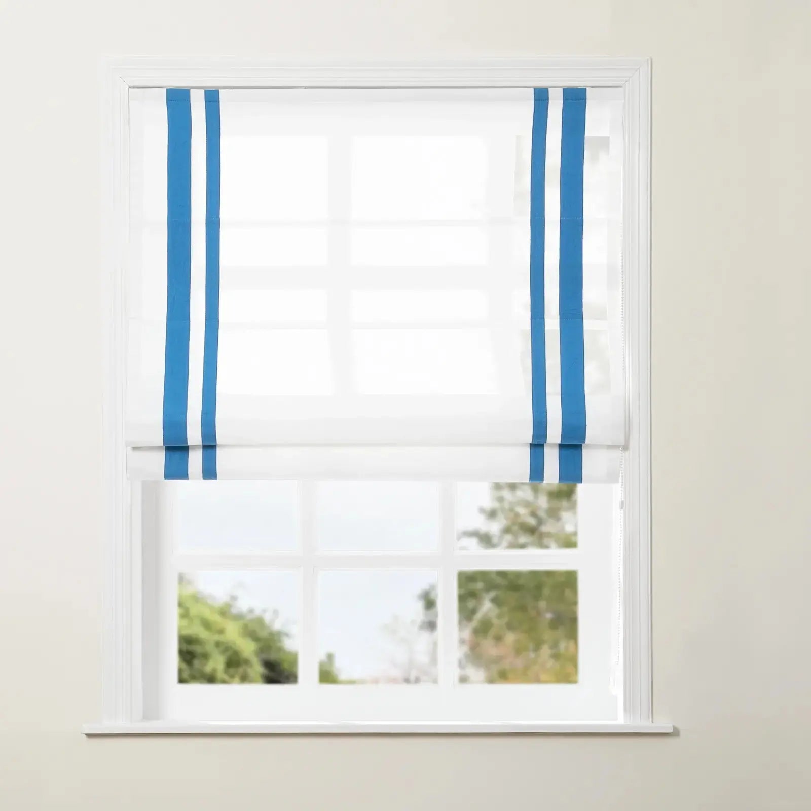 Light Blue Double Border Stripes
