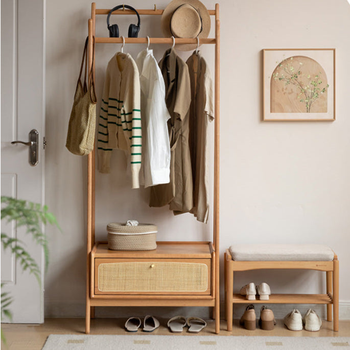 Premium Oak Solid Wood Clothes Hanger Rack - Heavy Duty Wooden Coat Hangers for Closet Organization - Perfect for Wardrobe, Laundry Room & Hotel Use