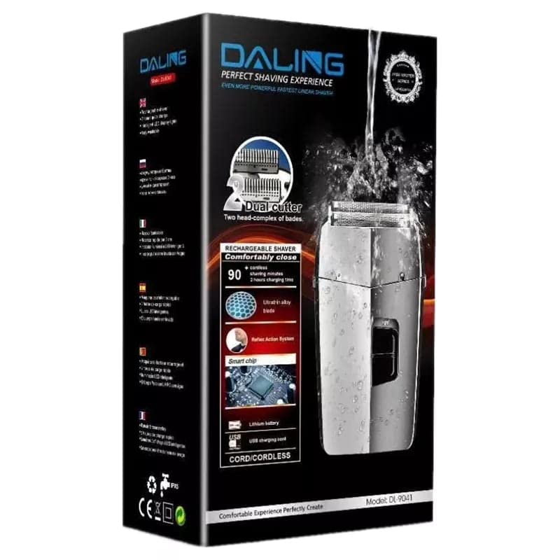 Premium Rechargeable Electric Shaver for Men - Wet/Dry Beard Trimmer & Bald Head Shaver - Cordless Rotary Razor for Smooth Shaving at Home, Travel & Gym