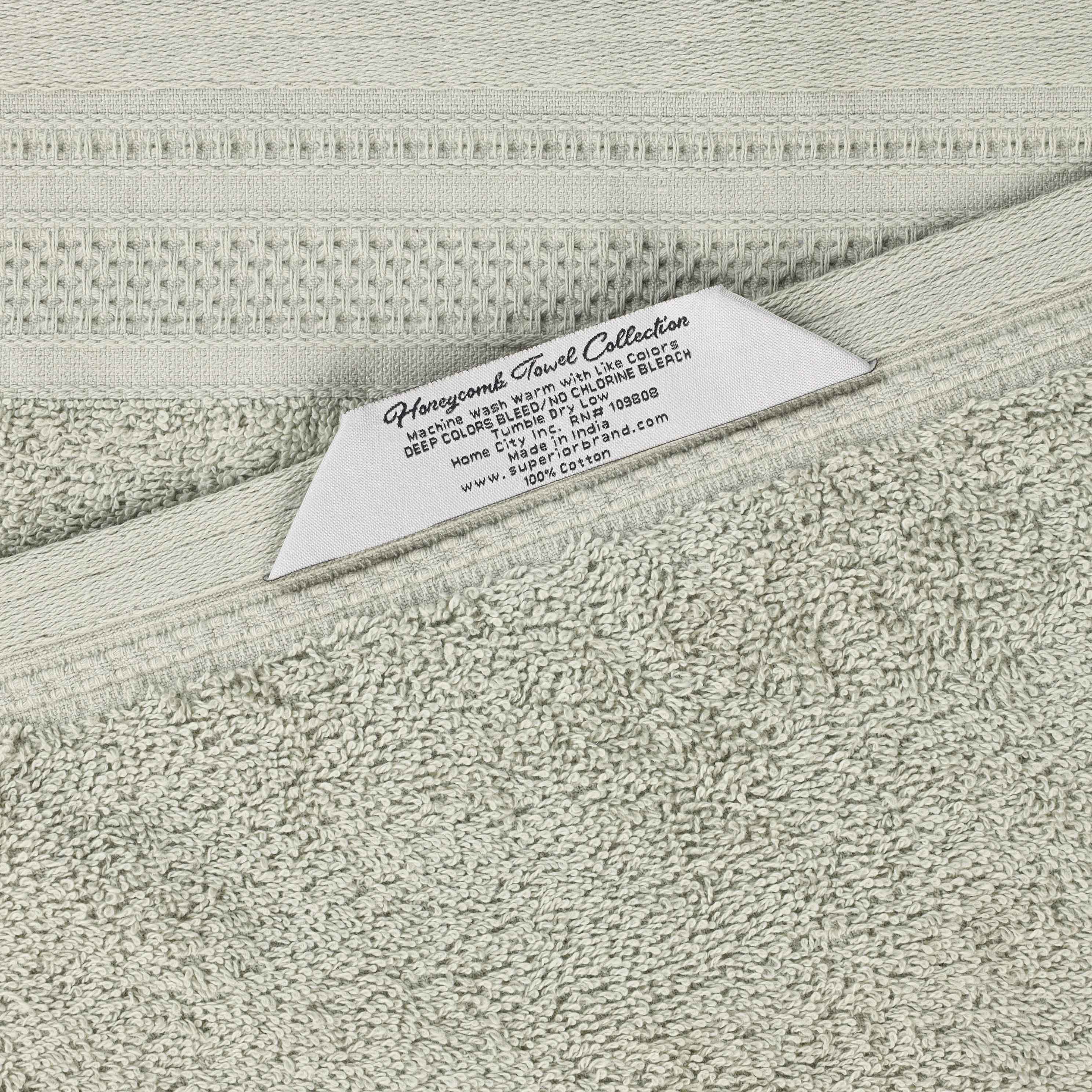 Premium Honeycomb Waffle Weave Cotton Bath Towels - Ultra Soft & Absorbent Luxury Bath Sheets Set of 2 for Spa, Hotel & Home Bathroom Use