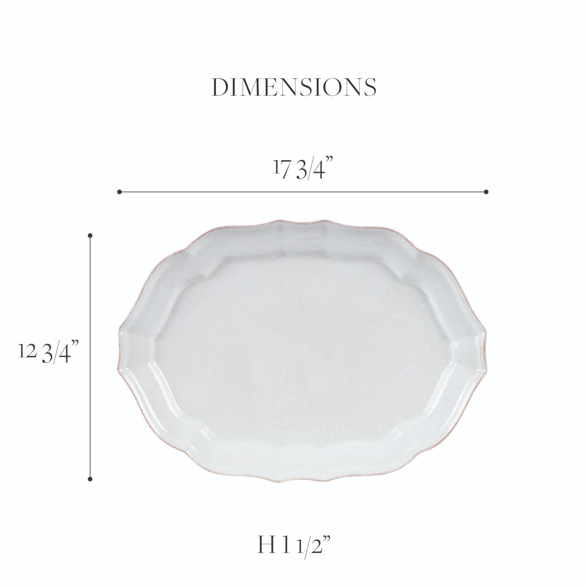 Casafina 18-Inch Oval Ceramic Platter - Robin's Egg Blue | Microwave, Dishwasher & Oven Safe Stoneware | Food Safe Glaze | Restaurant Quality Serving Dish for Holiday Dinners, Buffets & Entertaining