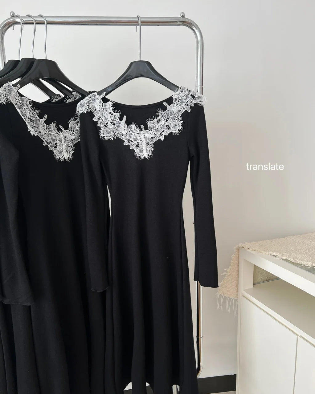 Elegant Black Patchwork Lace V-Neck Knitted Dress for Women - Slim Fit Long Sleeve Evening Gown for Fall Parties, Festivals & Special Occasions | Perfect for Cocktail Parties, Date Nights & Holiday Events