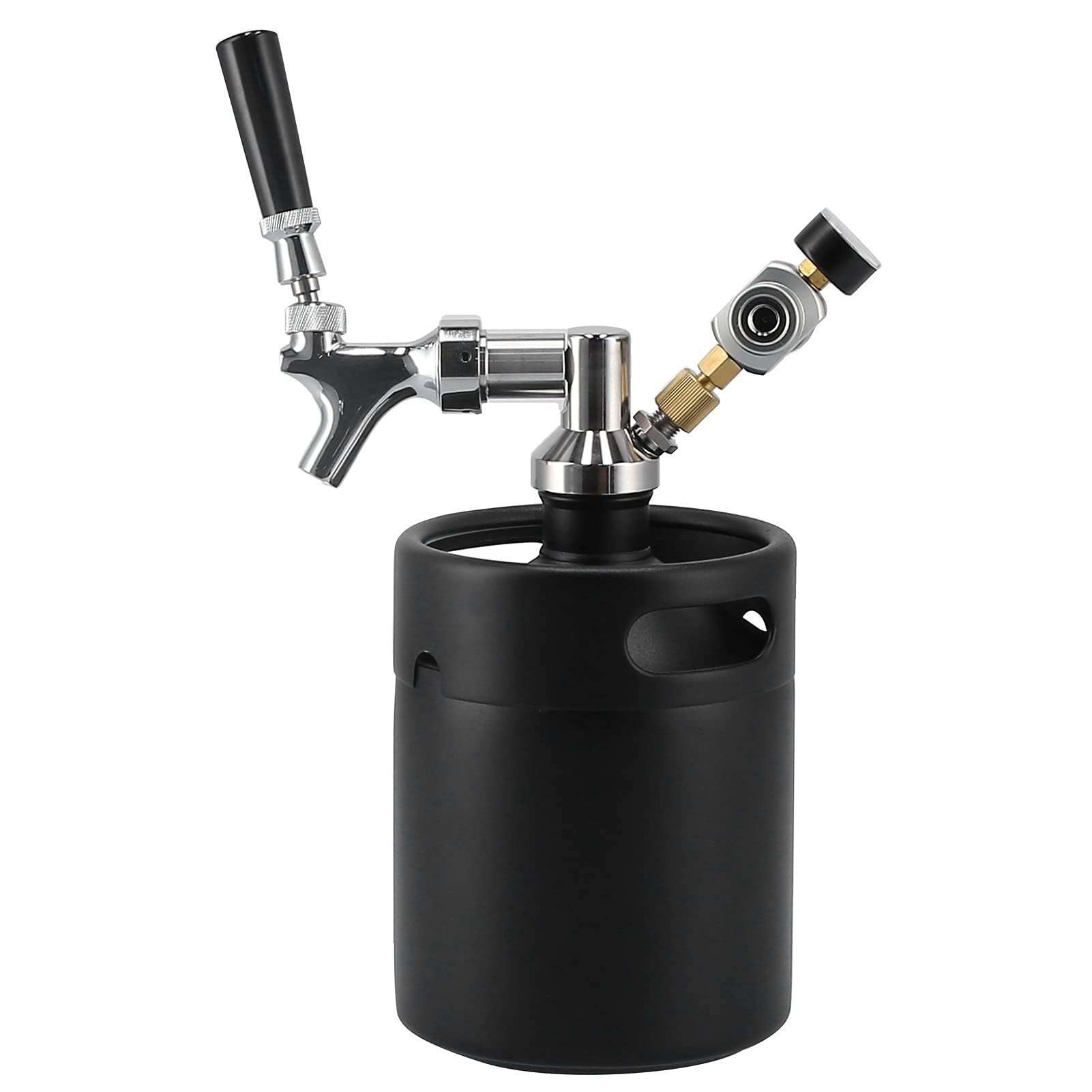 Portable Mini Keg Dispenser Kegerator Kit - 2L Stainless Steel Wine Barrel, Automatic Beer & Wine Dispenser for Home Brewing | Perfect for Parties, Camping & Small Gatherings