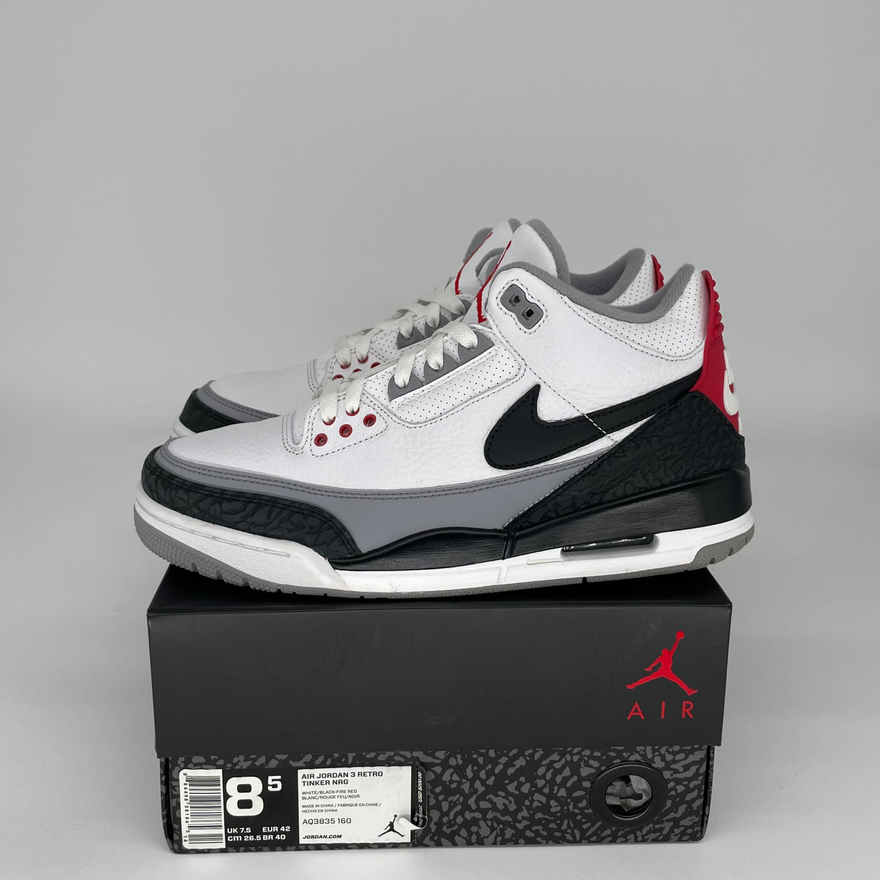 AIR JORDAN 3 TINKER HATFIELD Men's Basketball Shoes - Size 8.5 (AQ3835-160) - Retro Style Sneakers for Casual Wear & Street Fashion