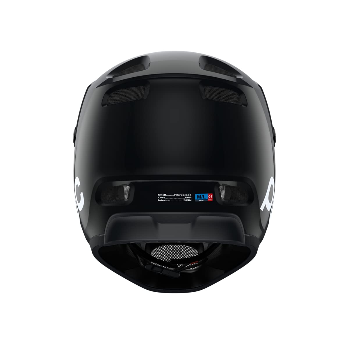 POC Coron Air Spin Downhill Mountain Bike Helmet - Lightweight & Ventilated for Extreme Trails - Uranium Black (XS-S) - Perfect for Enduro, Freeride & DH Racing