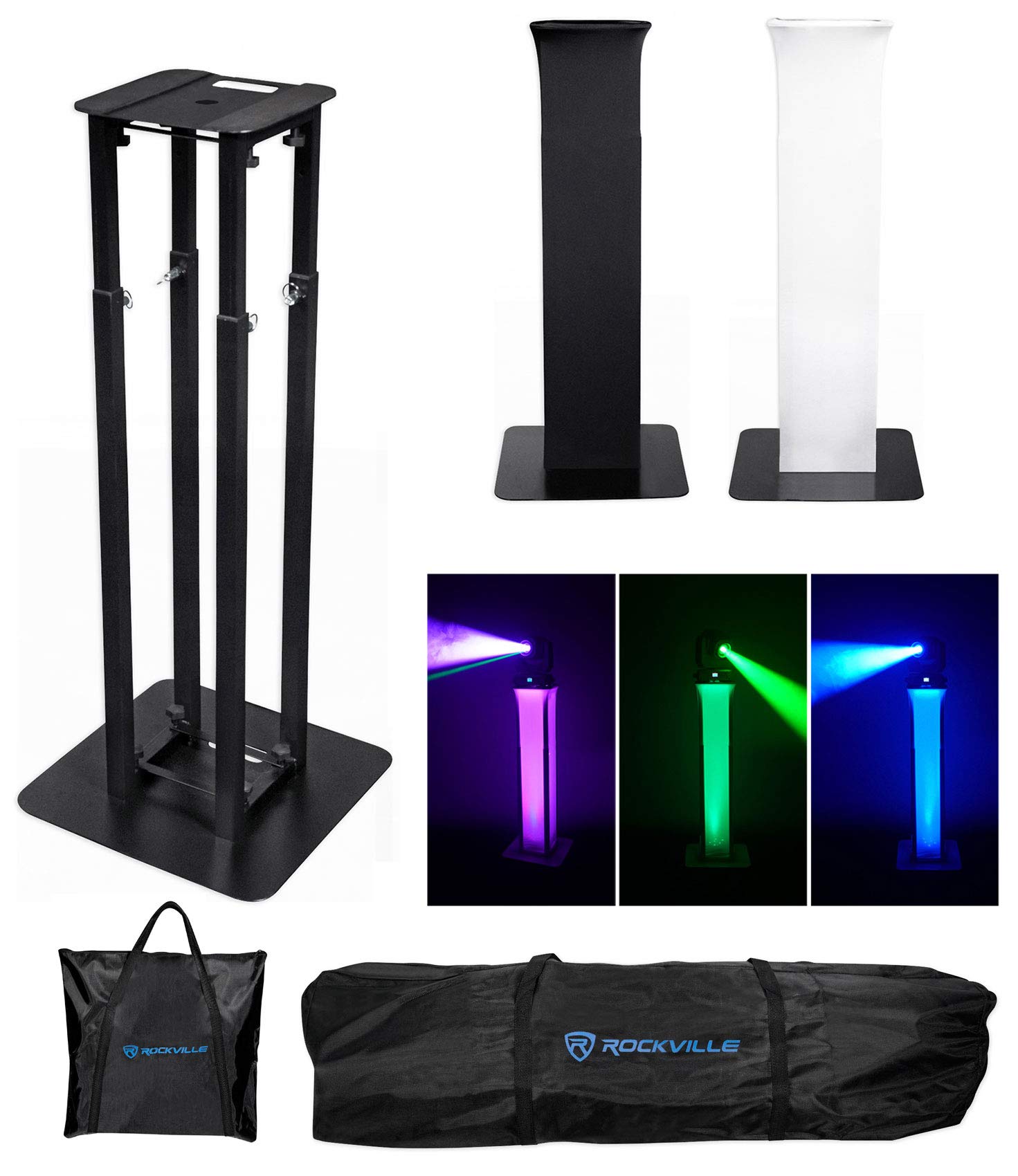 Professional DJ Package with 15 Speakers, Bluetooth Mixer, Microphones, Totem Stands, Facade & Lights - Perfect for Weddings, Parties & Live Events
