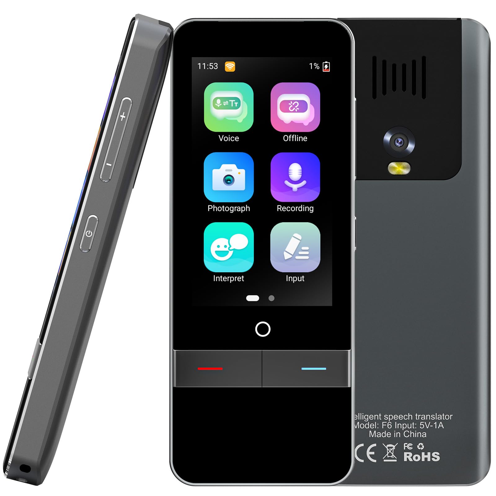 Best Portable Language Translator Device - Real-Time Voice Translation in 139 Languages | Two-Way Instant Translator with Offline & Online Modes | Photo Translation & Pocket Dictionary | Perfect for Travel, Business & Language Learning
