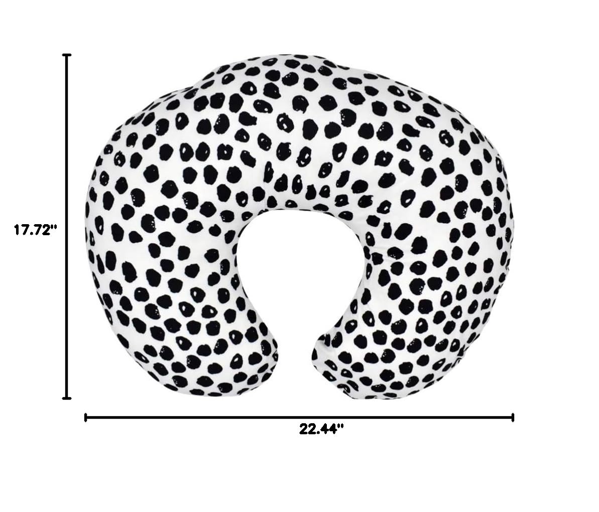 Multifunctional Nursing Pillow Cover - Breathable Maternity & Breastfeeding Pillow Slipcover for Newborns & Infants (Black Dots) - Perfect for Nursing, Bottle Feeding, and Baby Support