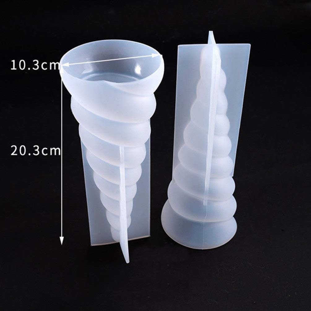 EXCEART 3PCS Unicorn Horn Silicone Molds for Epoxy Resin, DIY Animal Handicraft Casting, Cake Decorating – Perfect for Home, Store, Mall & Craft Projects