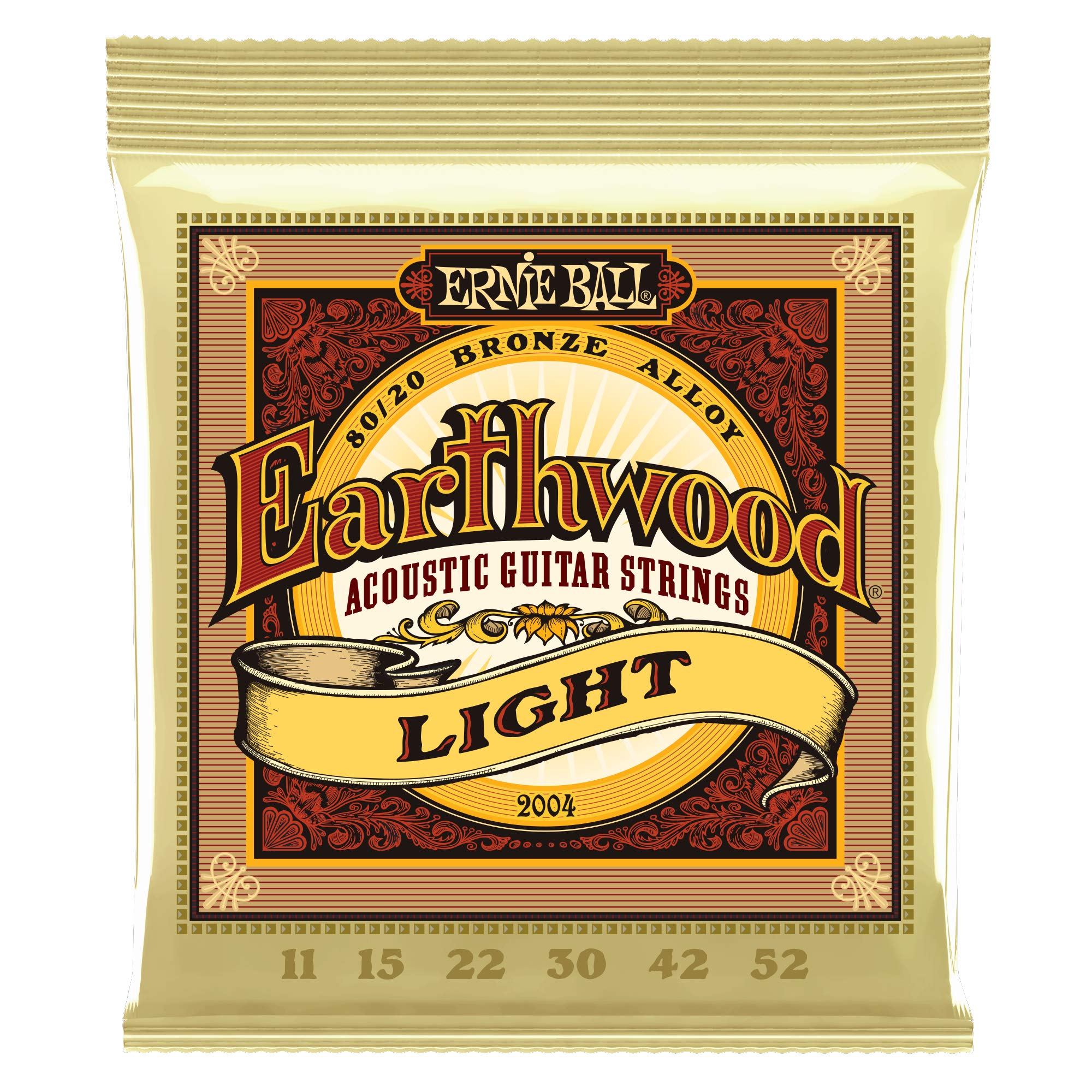 12-Pack Ernie Ball Earthwood Extra Light Gauge 80/20 Bronze Acoustic Guitar Strings (2006) - Perfect for Beginners, Travel & Studio Recording