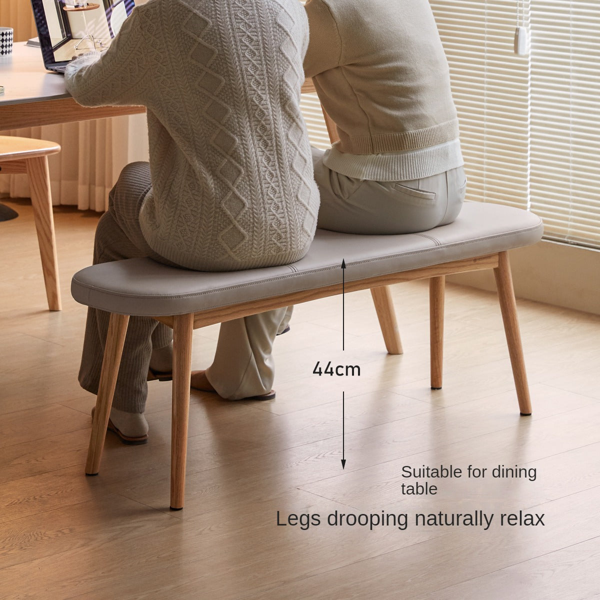 Solid Oak Wood Long Bench for Dining Room, Entryway, or Garden – Durable & Stylish Seating Solution