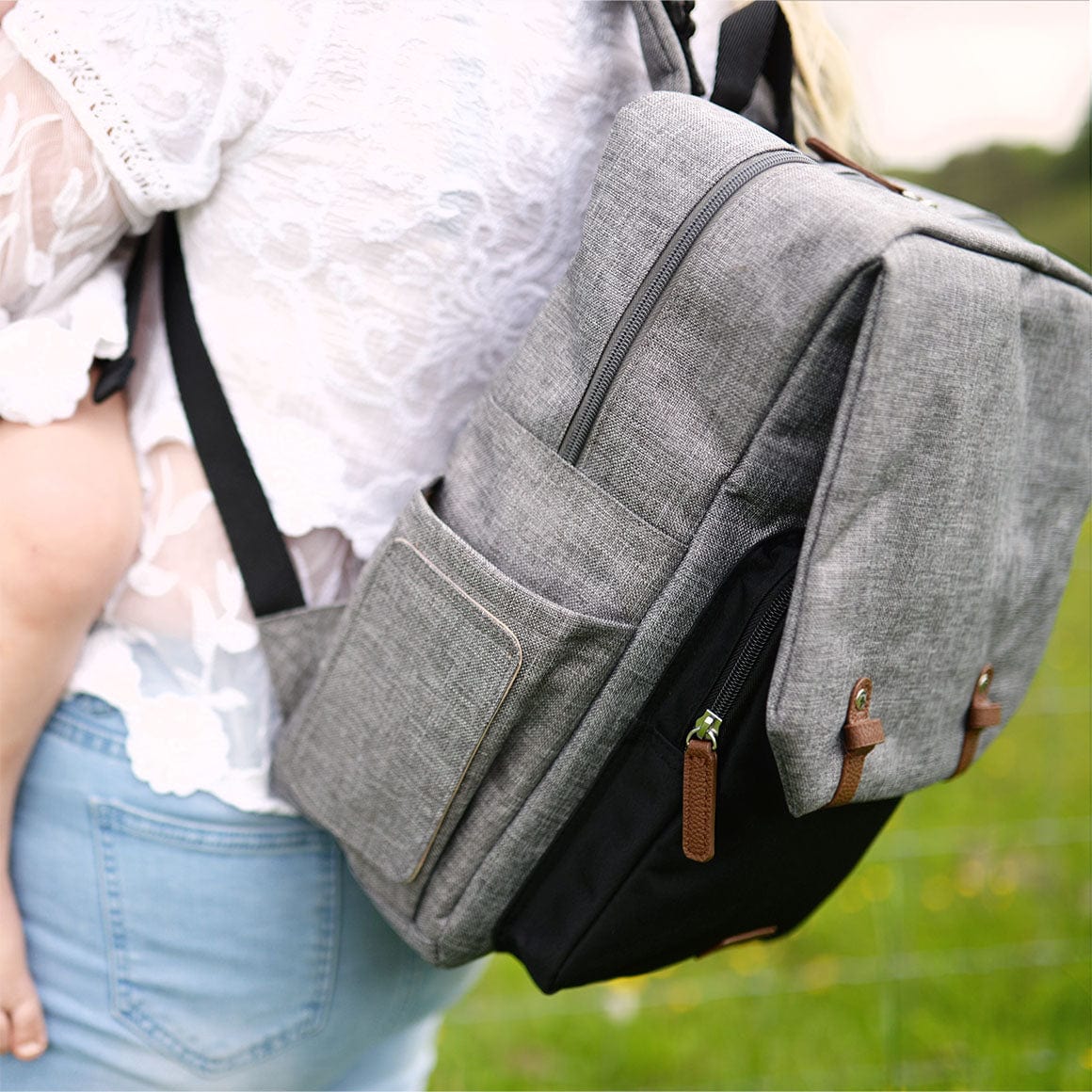 Babymel George Eco-Friendly Diaper Bag for Moms - Waterproof & Stylish Baby Essentials Organizer - Perfect for Travel, Daycare & On-the-Go Parenting