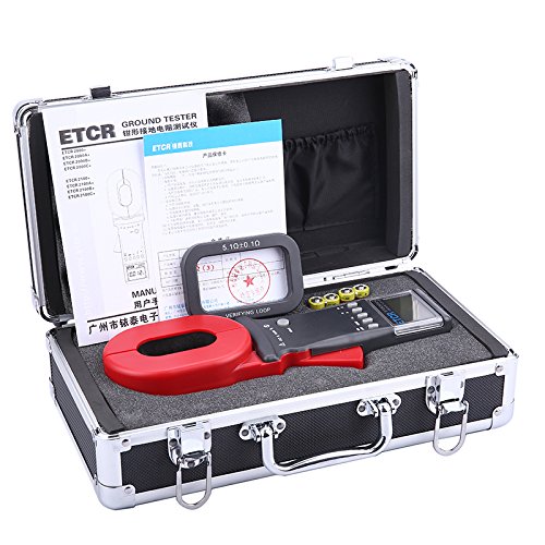ETCR2000A+ Digital Clamp Earth Resistance Tester - 0.01 to 200Ω Range, AC/DC Current Measurement - Perfect for Electricians, Industrial Maintenance & Grounding System Testing