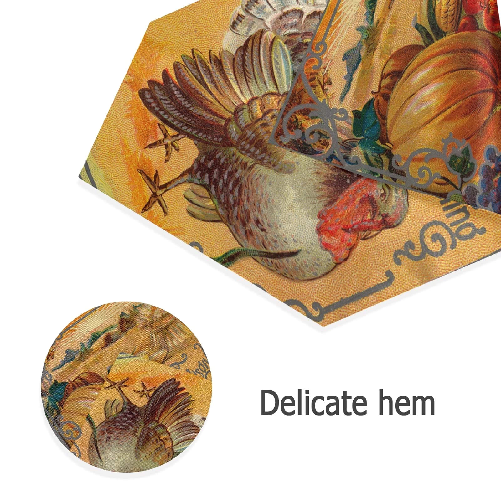 Double-Sided Thanksgiving Blond Turkey Pumpkin House Flag - 28