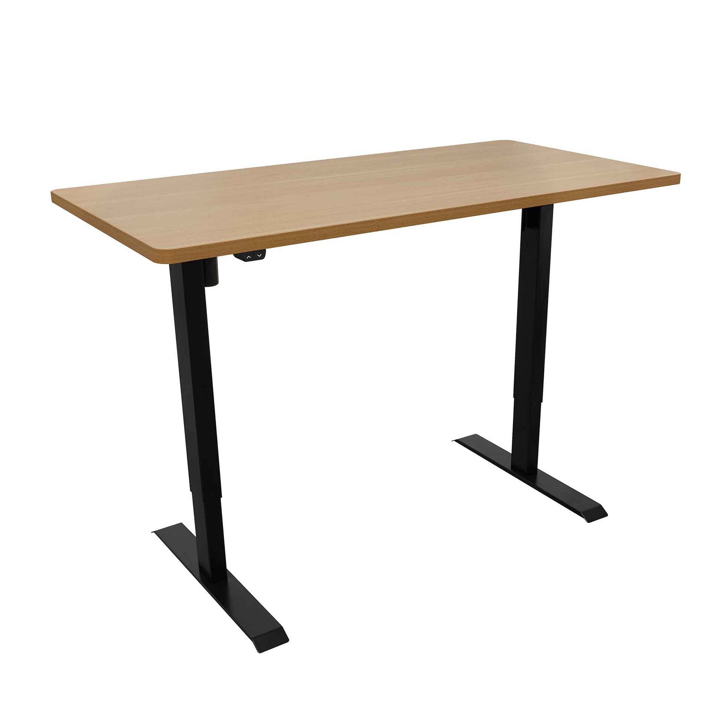 Oak Electric Height Adjustable Standing Desk - 55