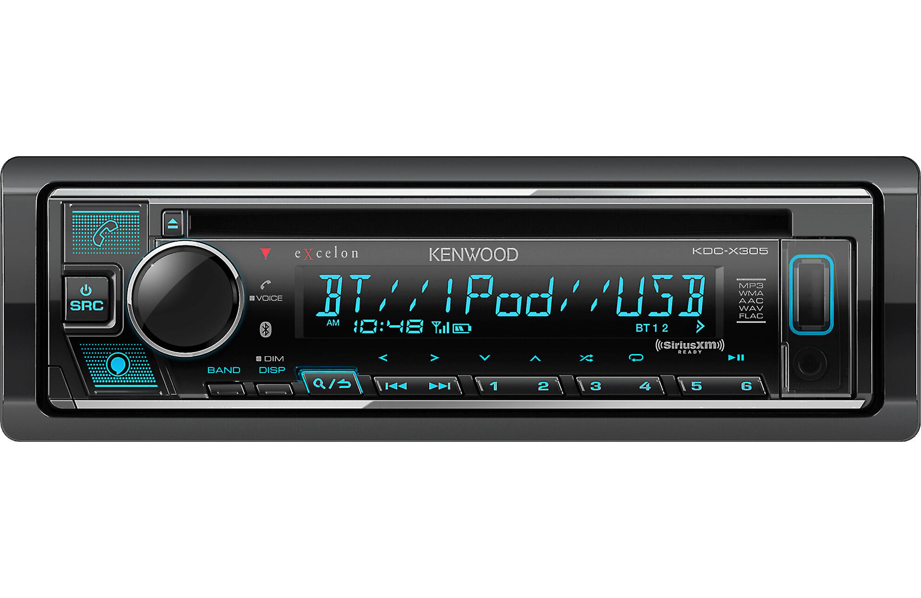 Kenwood Excelon KDC X305 CD Receiver - High Power Car Stereo with Bluetooth, USB, MP3 Playback - Perfect for Road Trips & Daily Commutes