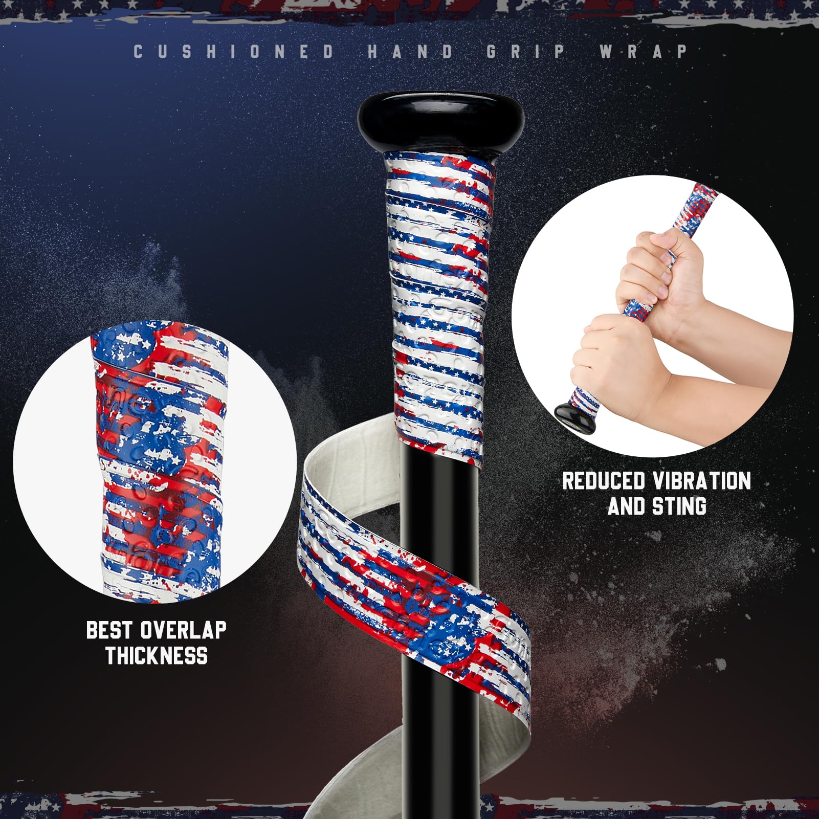 Gonex Pro Feel Baseball Bat Grip Tape - 1.1mm Thick, 40.16'' Full Adhesive Back for Baseball & Softball (1 or 2 Pack) - Improve Bat Control & Comfort for Training & Games
