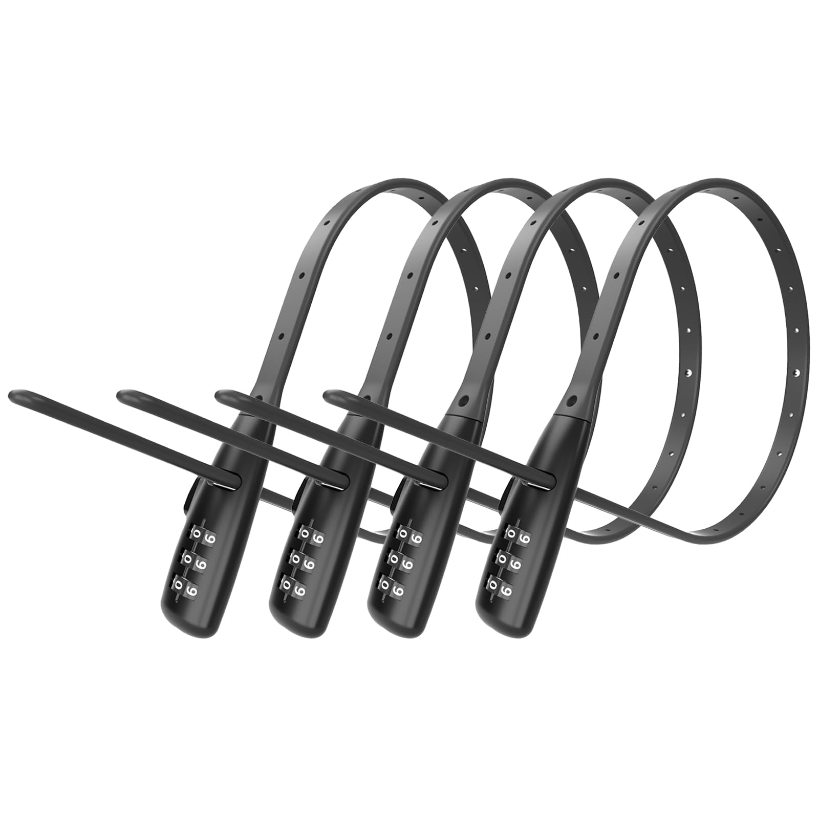 VAVSMART 3-Digit Adjustable Zip Tie Lock - Secure Bike Rack, Motorcycle Helmet, Skateboard, Skis, French Door, Stroller & Cabinet - Lightweight Security Cable Lock (4 Pack) - Perfect for Outdoor, Travel & Home Organization