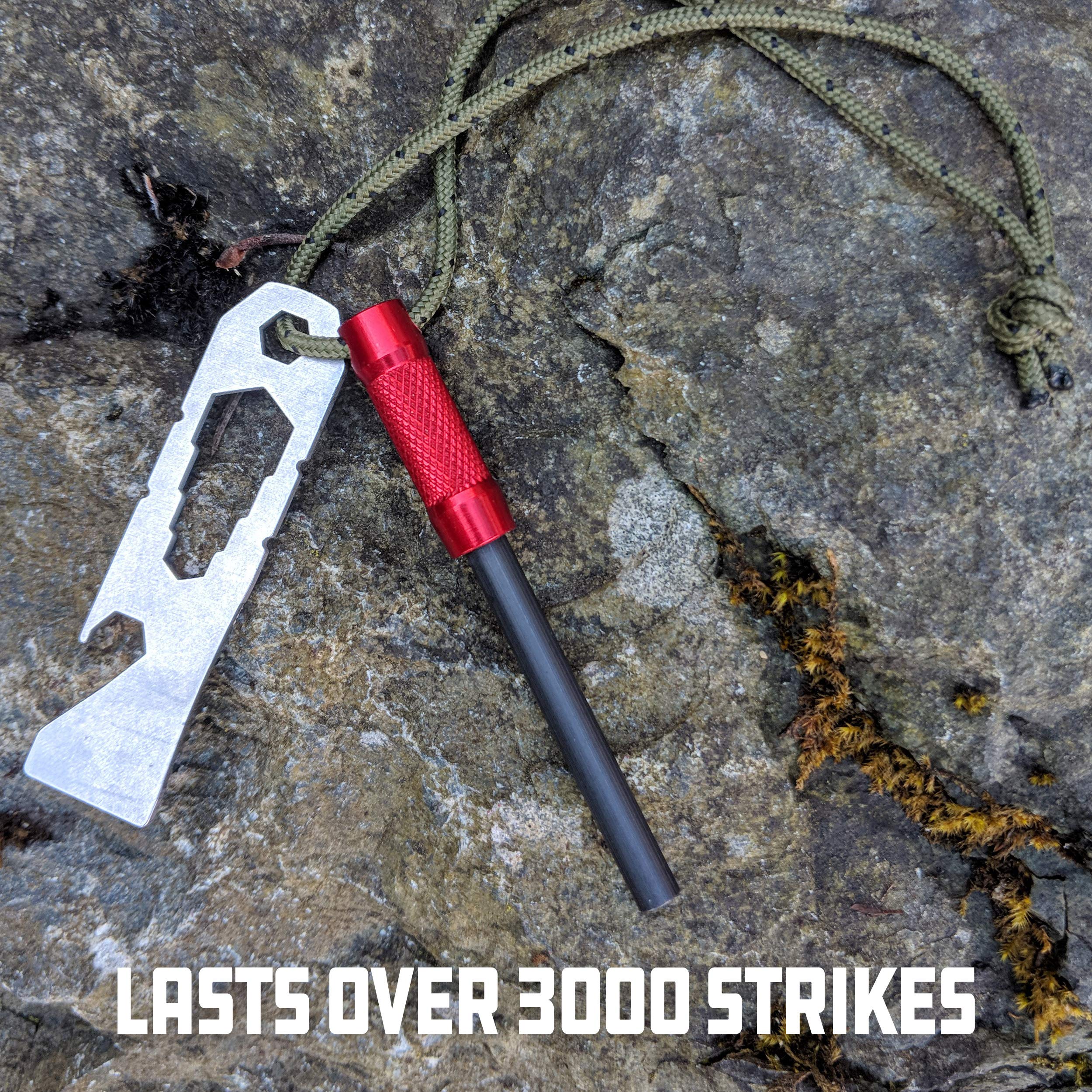 UCO Survival Fire Starter with Tinder and Multi-Tool - Emergency Fire Starter Kit for Camping, Hiking & Outdoor Adventures