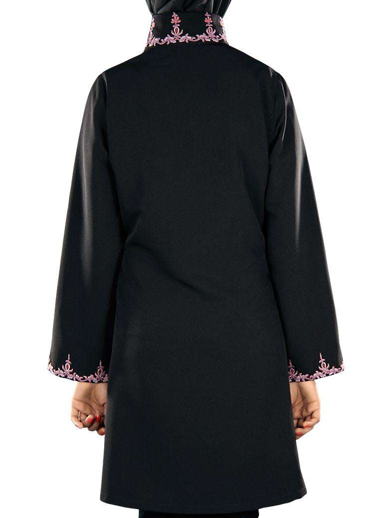 Ashika Black Islamic Tunics for Women - Modest Muslim Prayer Dress - Perfect for Eid, Ramadan & Daily Wear
