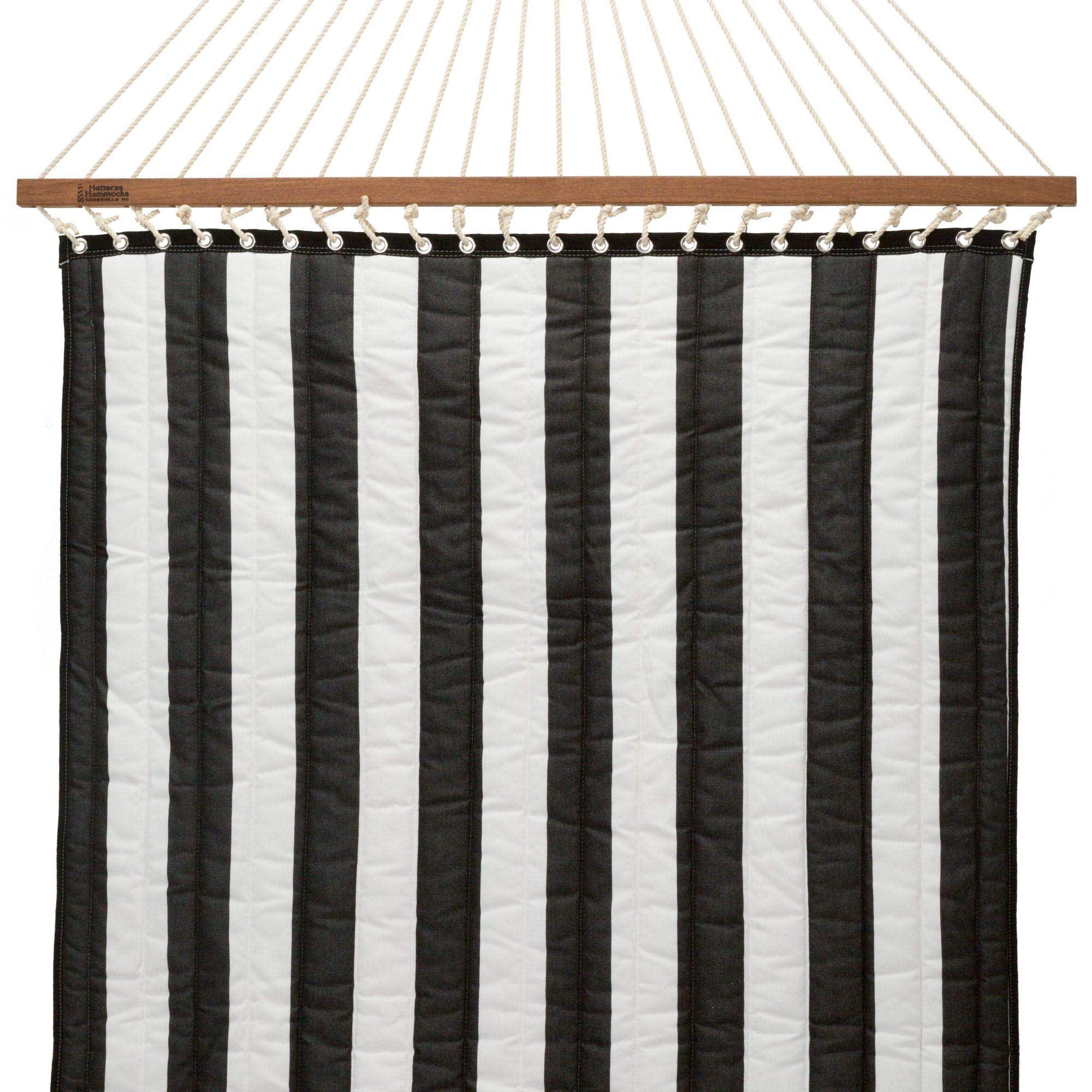 Premium Handmade Hatteras Cabana Classic Sunbrella Quilted Hammock - 13ft x 55in Large Outdoor Hammock with Free Extension Chains & Tree Hooks - Supports 450lbs, Fits 2 People - Perfect for Backyard, Beach, Camping & Patio Relaxation - Made in USA