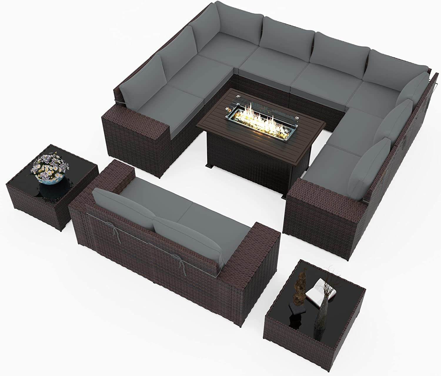 13-Piece Outdoor Patio Furniture Set with 43