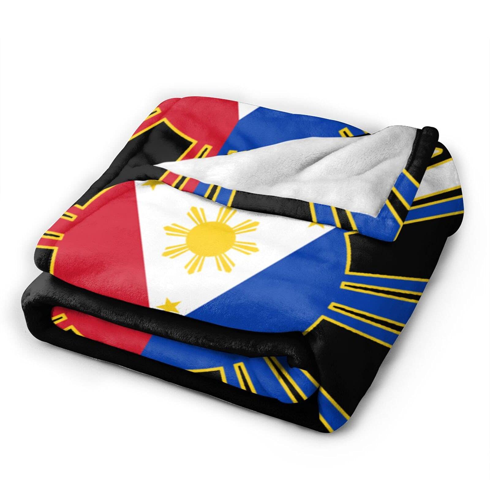 Filipino Flag Flannel Fleece Throw Blanket - Soft & Warm Blanket for Bed, Sofa, Living Room - Perfect for Cozy Nights, Camping & Home Decor