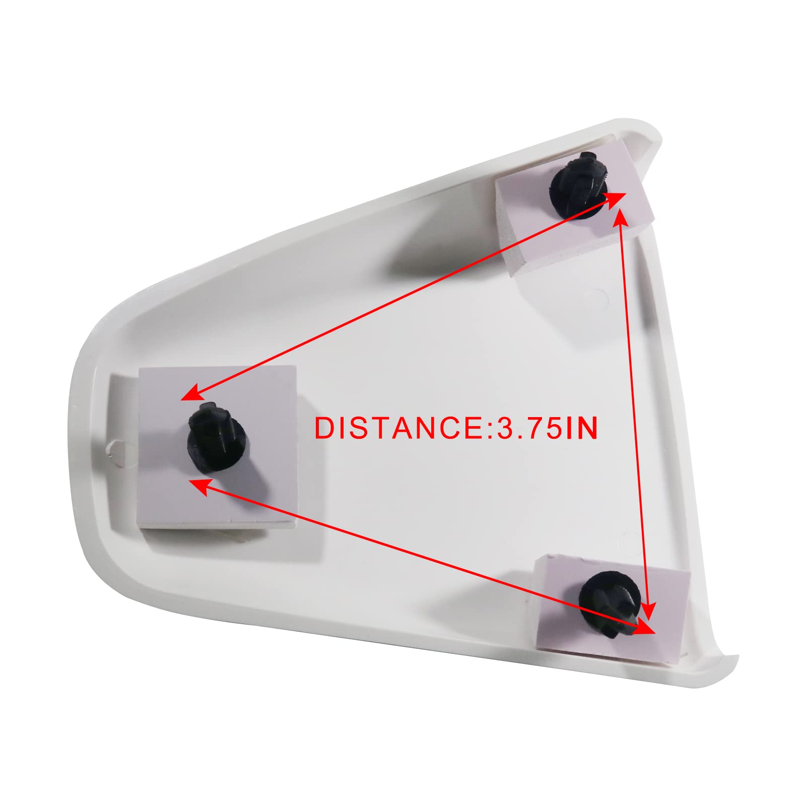 SEA RAY 688721 Ventilation Cover Hull Clam Shell Side Vent 5-11/16 X 5 - White ABS Boat Cover with Studs - Perfect for SEA RAY Boats Marine Ventilation & Airflow System