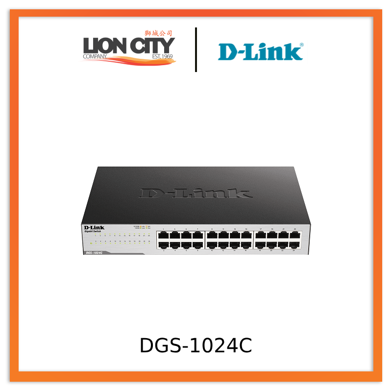 D-Link DGS-1024C 24-Port Gigabit Ethernet Unmanaged Network Switch - High-Speed Connectivity for Home & Office Networks - Ideal for Gaming, Streaming & Small Business Use