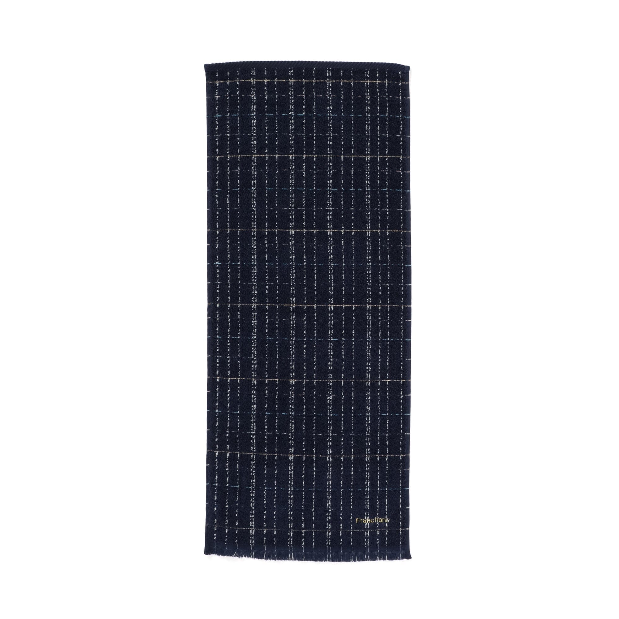 Antibacterial & Deodorizing Tweed Pattern Face Towel - Navy Blue | Soft & Absorbent Washcloth for Skincare, Gym & Travel