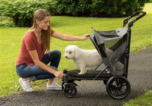 Excursion No-Zip Pet Stroller for Small Dogs & Cats - Lightweight Mountain Lilac Foldable Travel Carrier - Perfect for Outdoor Walks, Shopping & Vet Visits