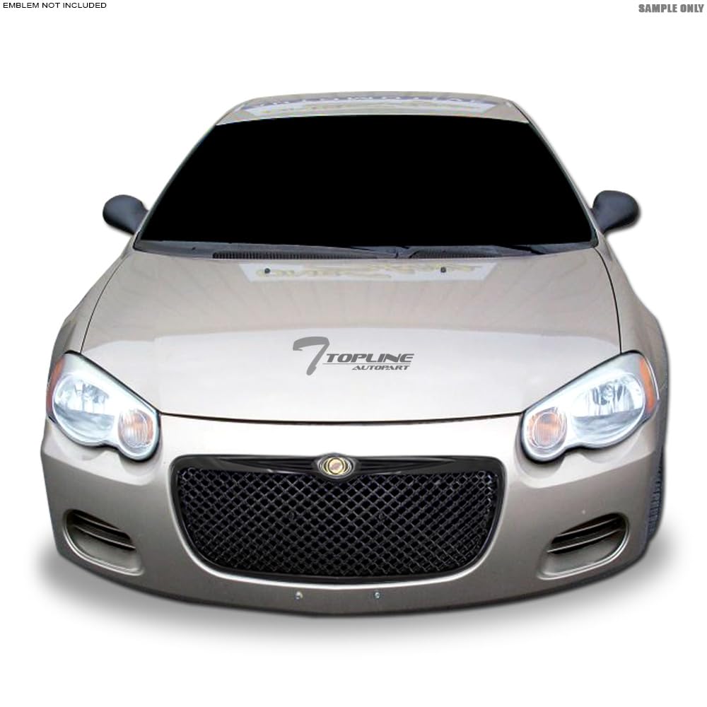 Black Sport Mesh Front Grill for Chrysler Sebring 04-06 | Hood Bumper Cover for Street & Show Cars