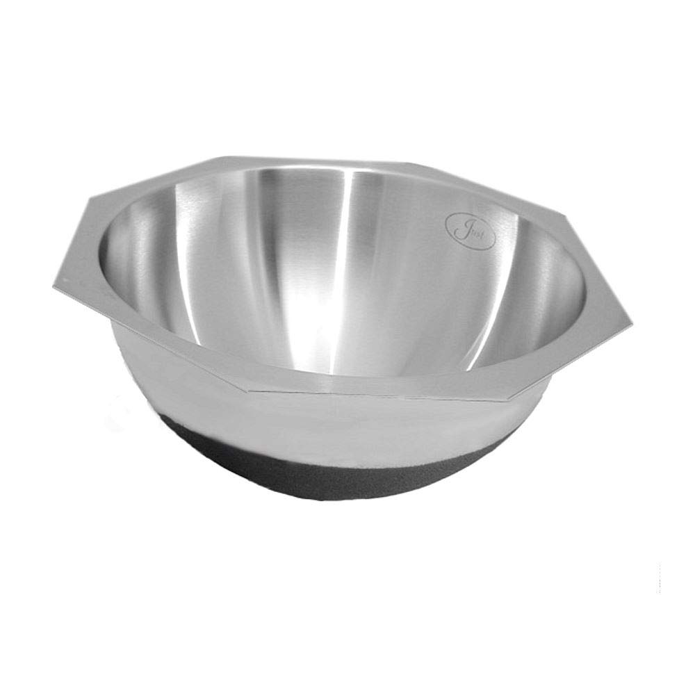 Just Manufacturing UCIR-14 Undermount Bathroom Lavatory Sink in Silver - Modern Space-Saving Design for Small Bathrooms & Powder Rooms