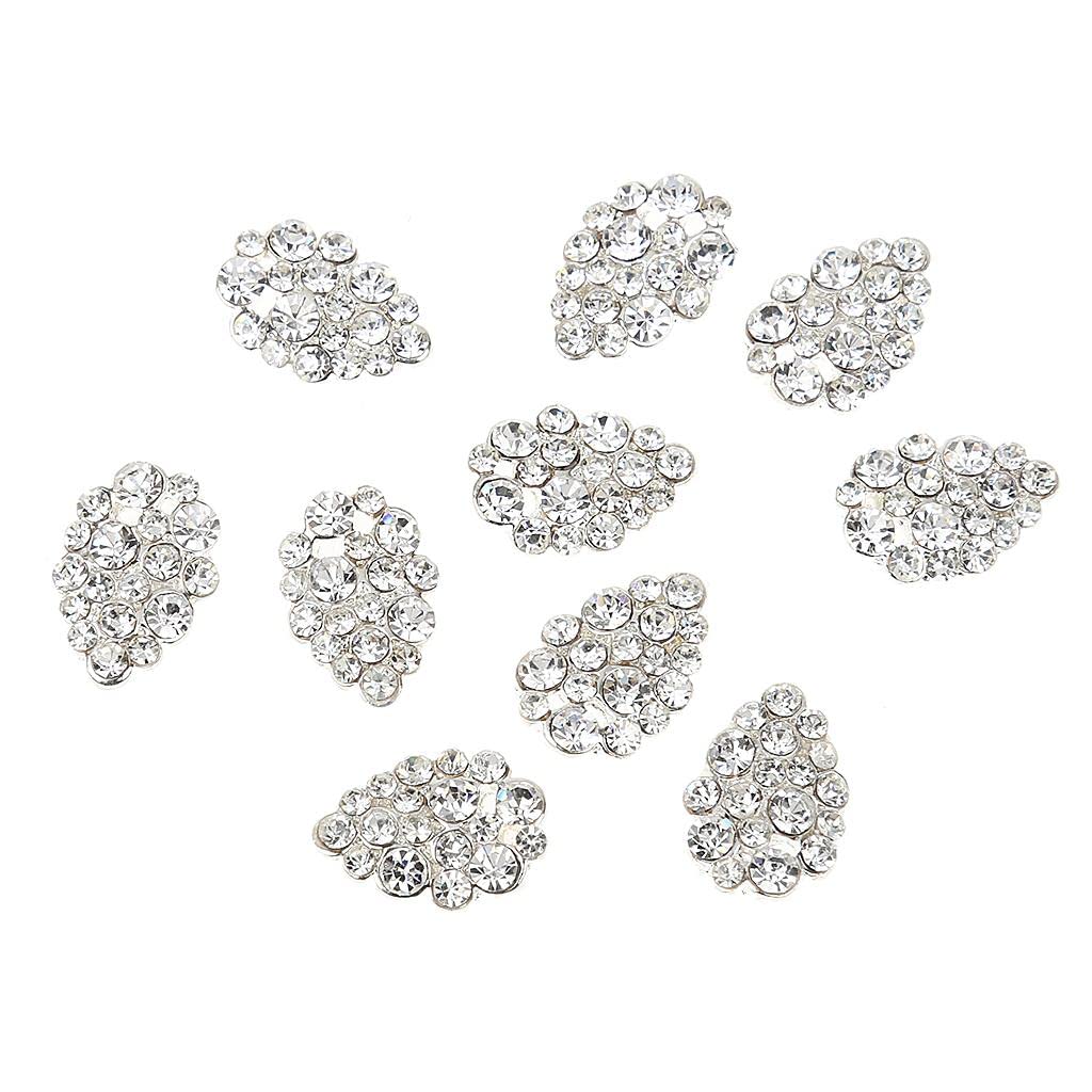 10Pcs 3D Nail Art Decorations - Alloy Rhinestones & Pearl Stickers for Nails, Toes & Jewelry Making | Perfect for DIY Manicure, Pedicure & Craft Projects (#129)