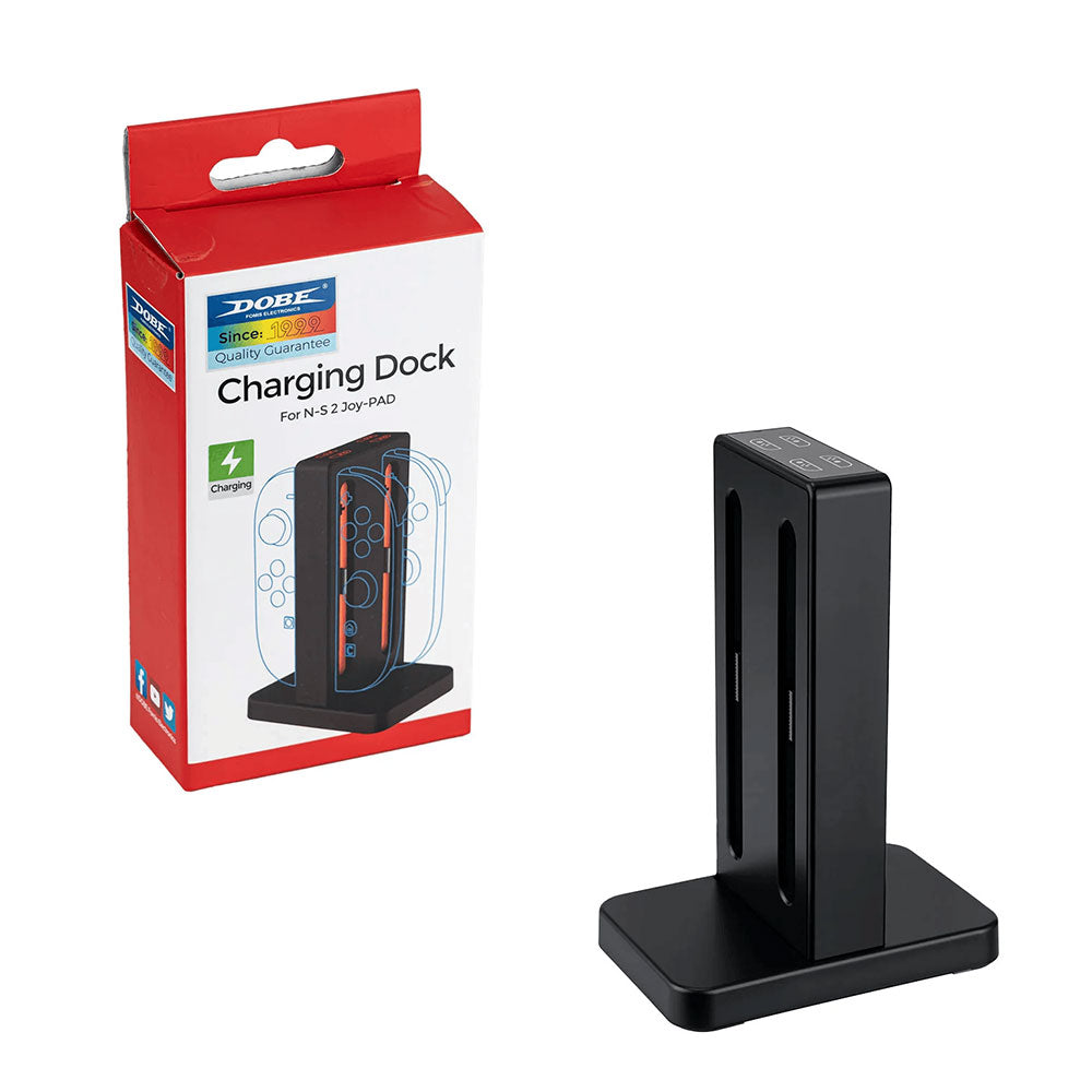 DOBE Charging Dock for Nintendo Switch & Switch OLED - Fast Charging Station for 2 Joy-Con Controllers (Black, TNS-3192B) | Perfect for Gaming Sessions & Travel Accessories