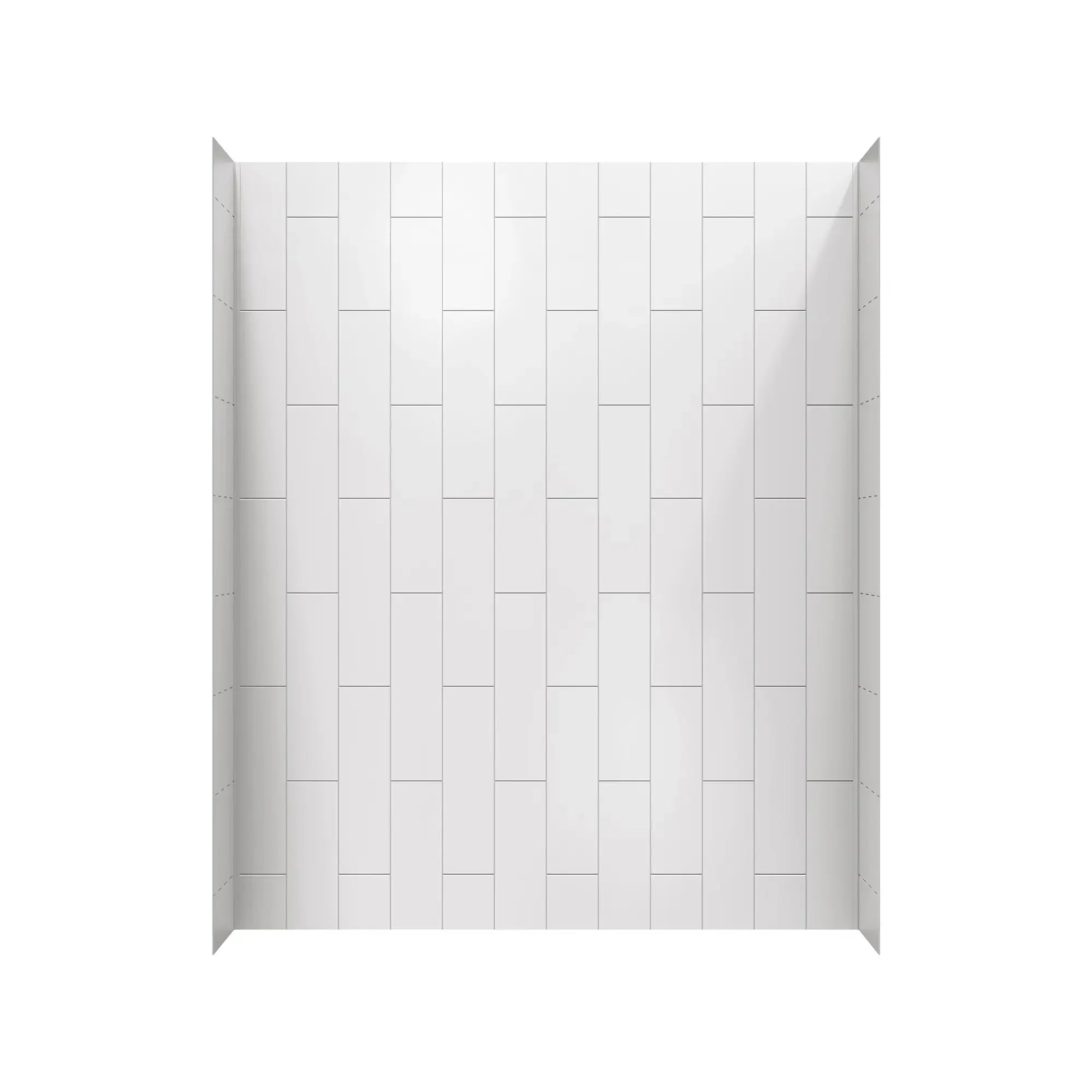 60 x 36 x 72 Inch Vertical Tile Bath Wall Set - Waterproof Bathroom Wall Panels for Shower Surround, Bath Tub Backsplash & Home Spa Renovation