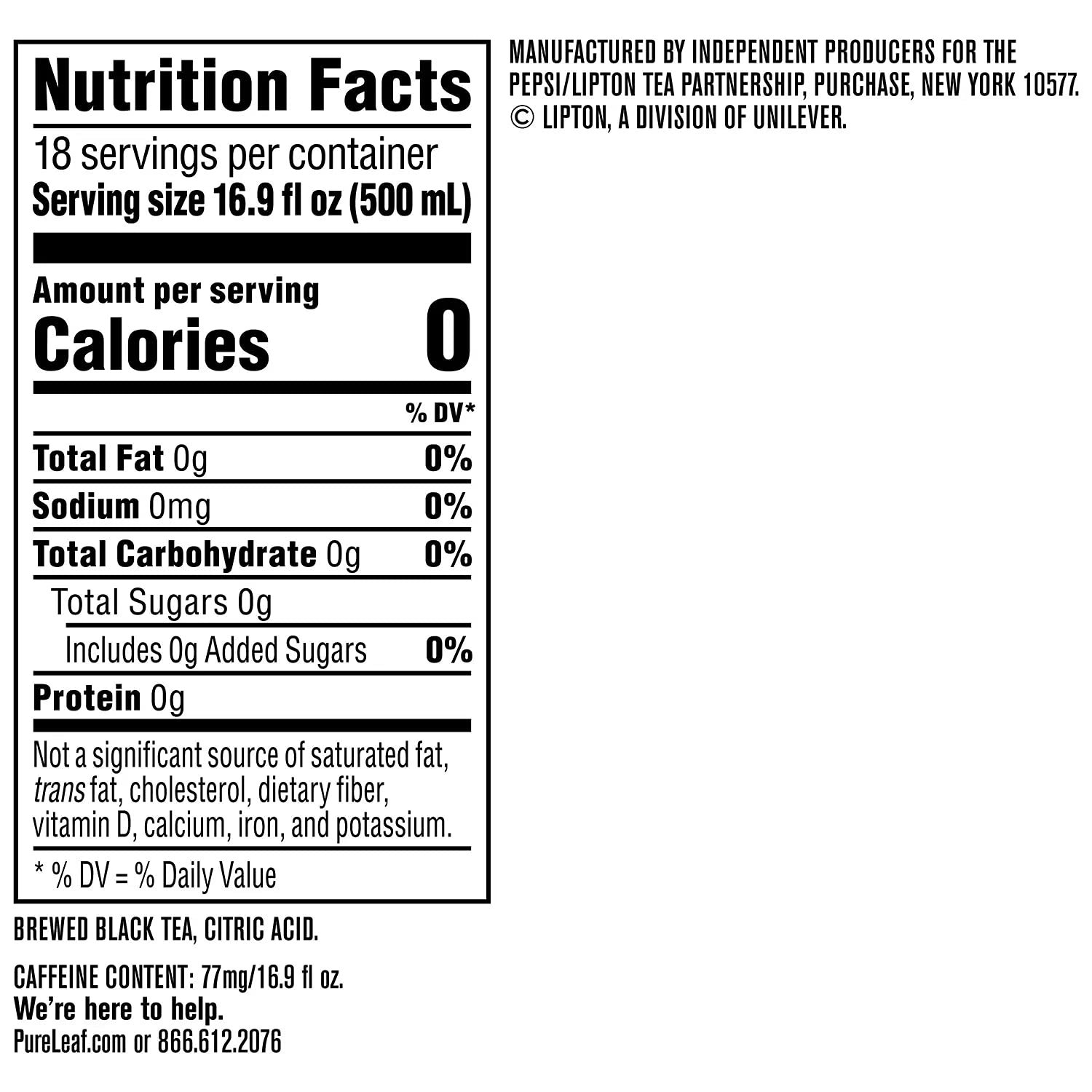 Pure Leaf Unsweetened Iced Tea - Real Brewed, Never From Powder - 3 Boxes (16.9oz, 18 Bottles Each) - Total 54 Bottles | Perfect for Office, Picnics & Healthy Hydration | Gourmet Kitchn