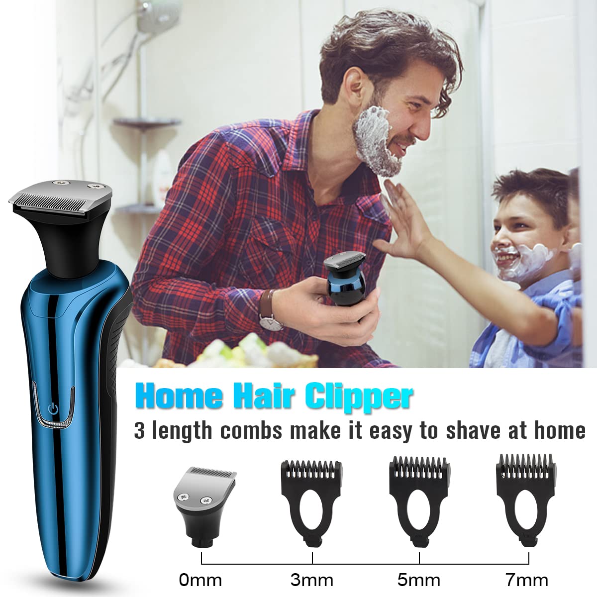 Premium Cordless Electric Razor for Men - Waterproof Wet/Dry Rotary Shaver with Floating Head, Rechargeable Battery & Travel Case - Perfect for Home, Gym & Business Travel - Ideal Men's Grooming Gift