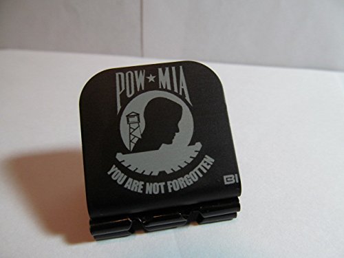 POW MIA You Are Not Forgotten Laser Engraved Black Hat Clip - Military Memorial Accessory for Veterans, Patriot Gifts & Everyday Wear