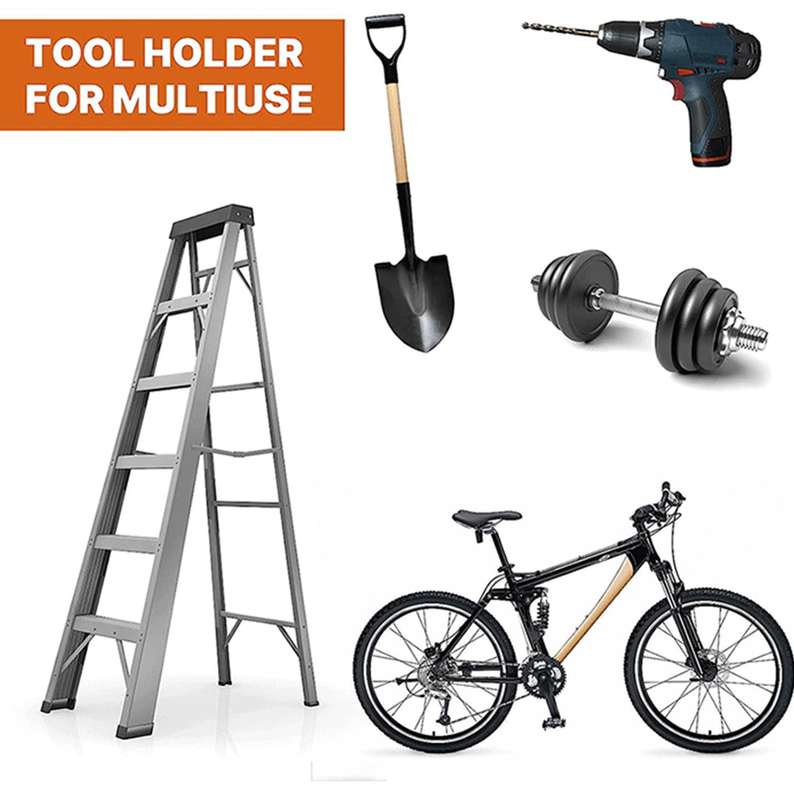 BWANGIAO 2-Pack Heavy Duty Garage Storage Hooks - Wall Mounted Tool Organizer Rack for Ladders, Garden Tools & Hoses - Perfect for Garage, Shed & Workshop Organization